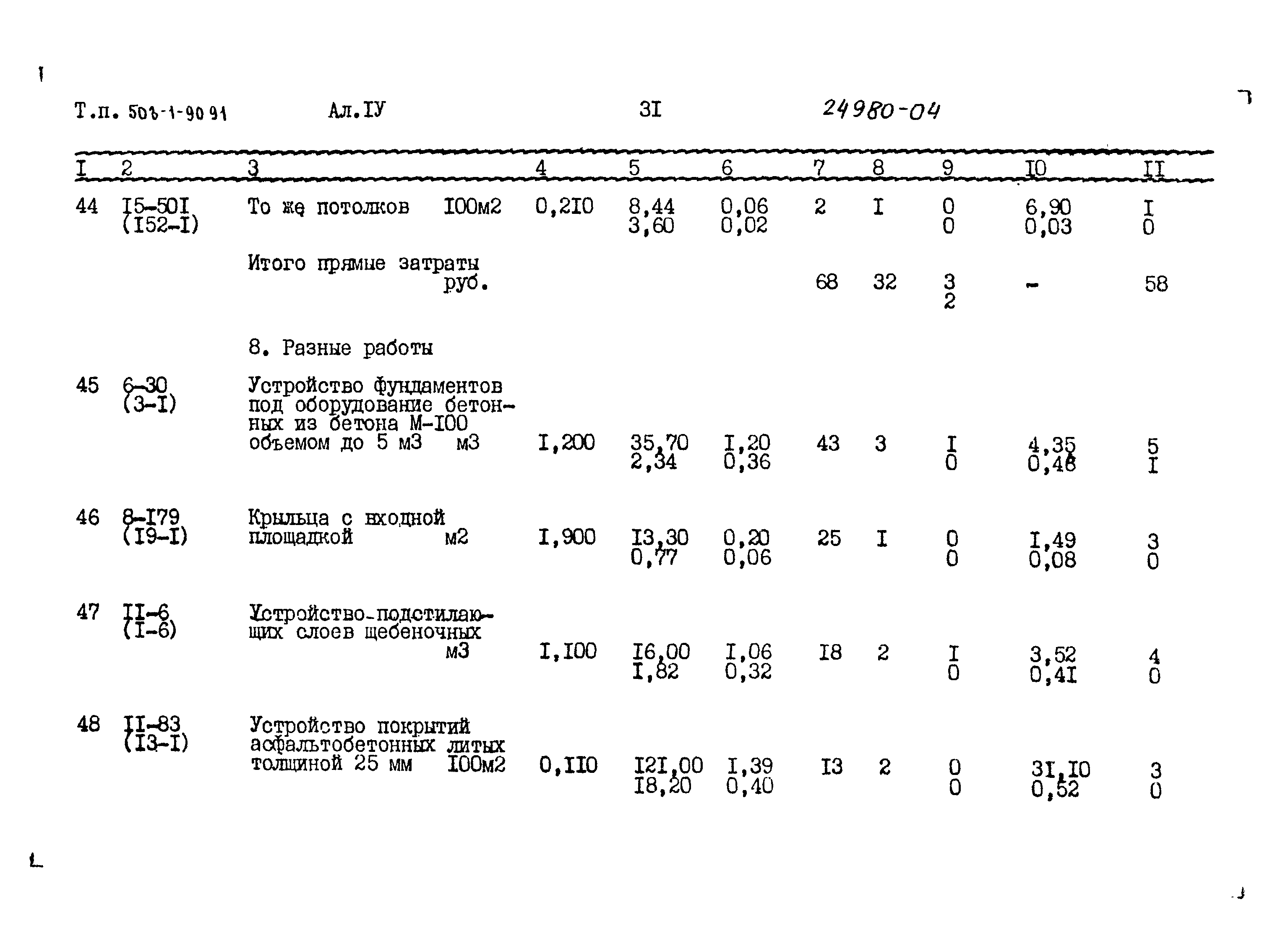 Типовой проект 503-1-90.91