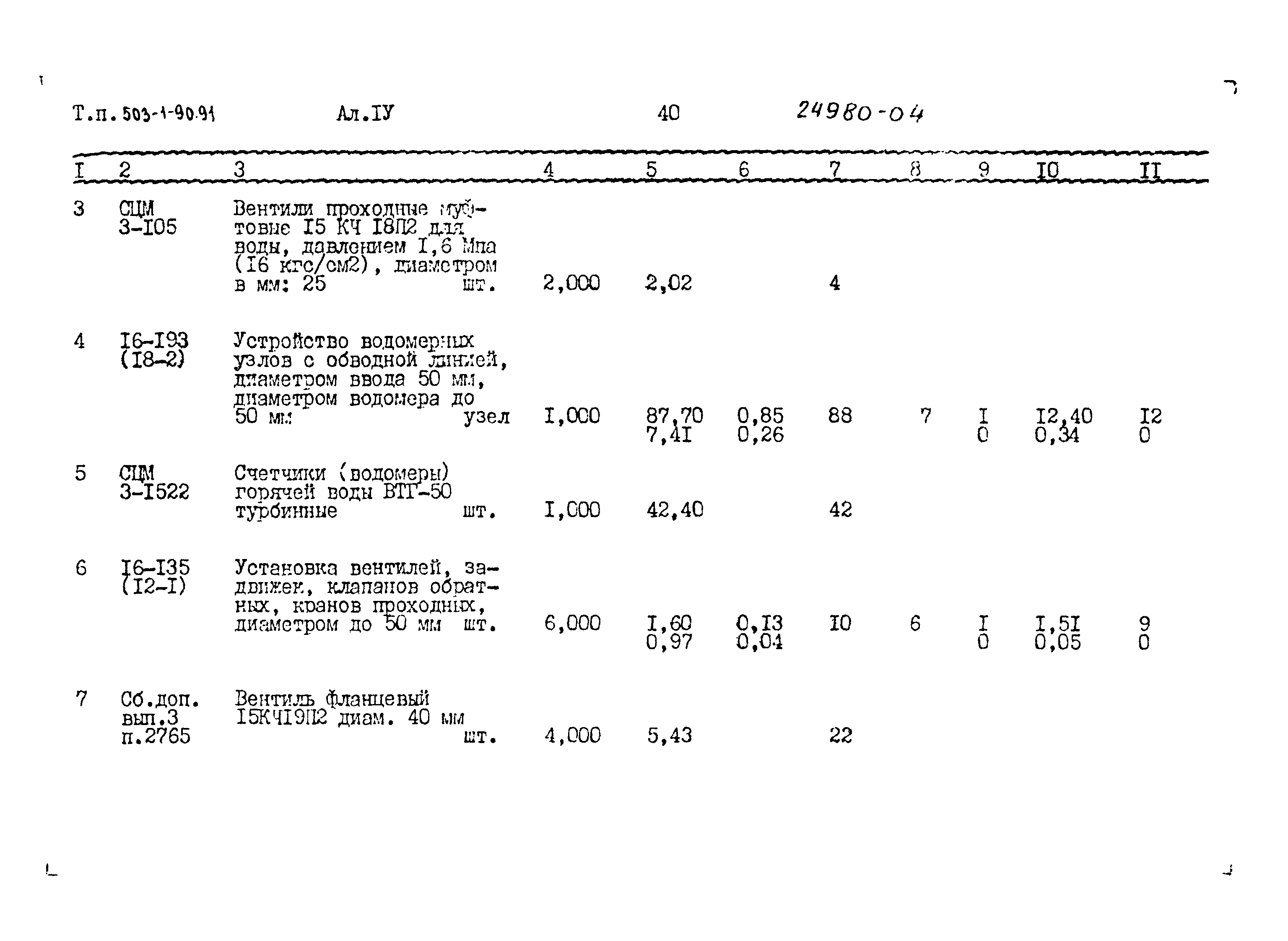 Типовой проект 503-1-90.91