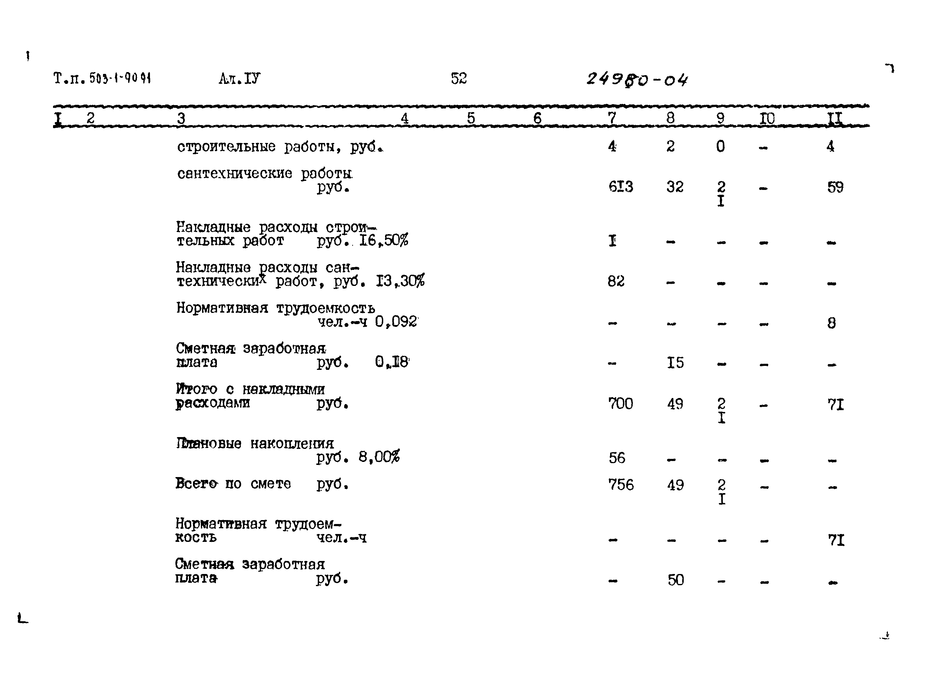 Типовой проект 503-1-90.91