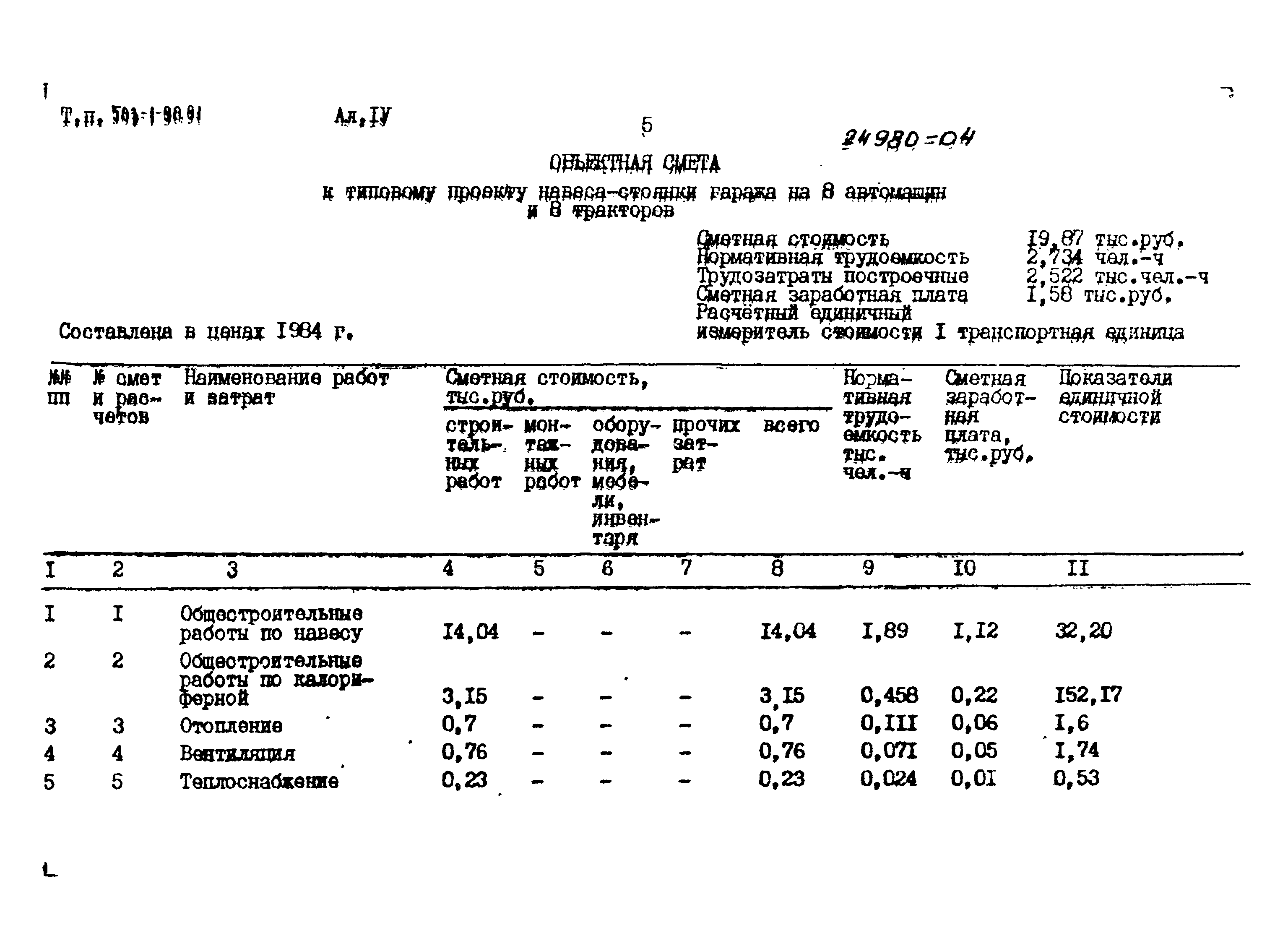 Типовой проект 503-1-90.91