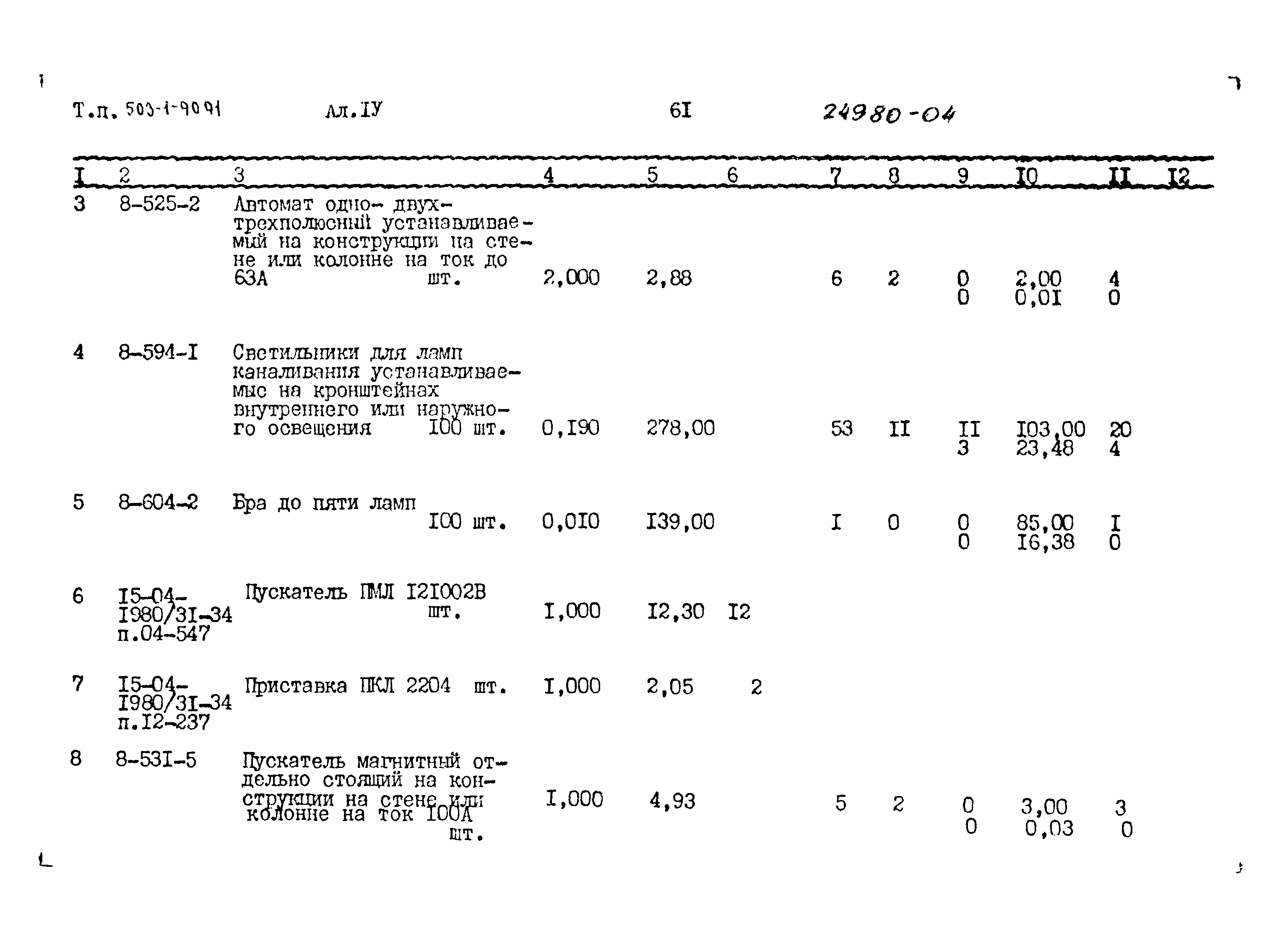 Типовой проект 503-1-90.91