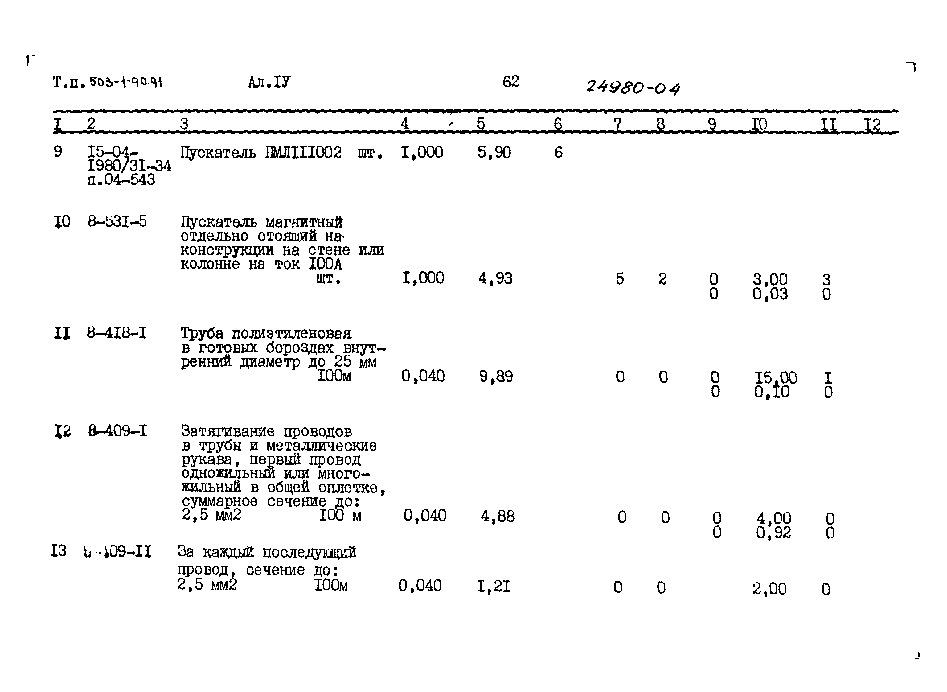 Типовой проект 503-1-90.91