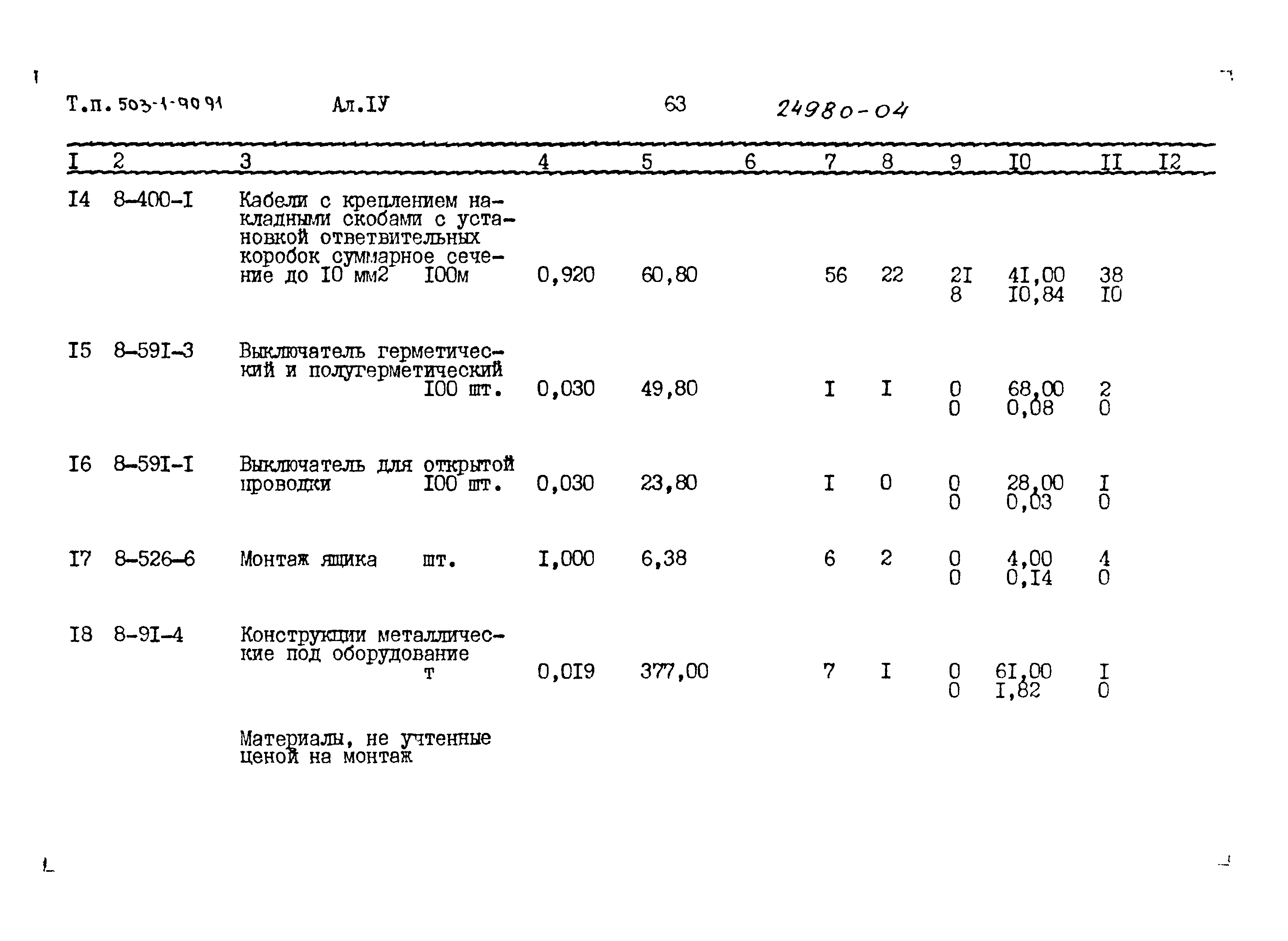 Типовой проект 503-1-90.91