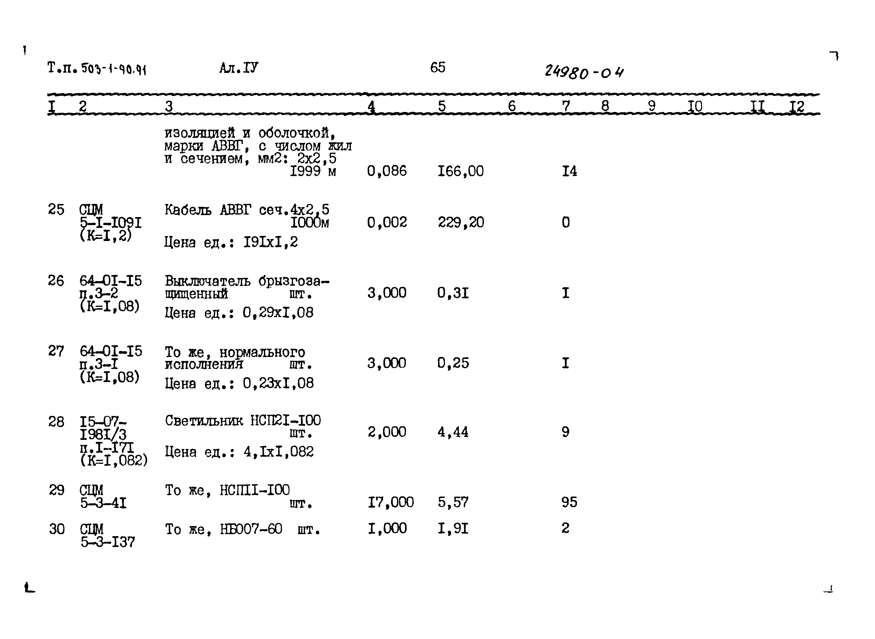 Типовой проект 503-1-90.91