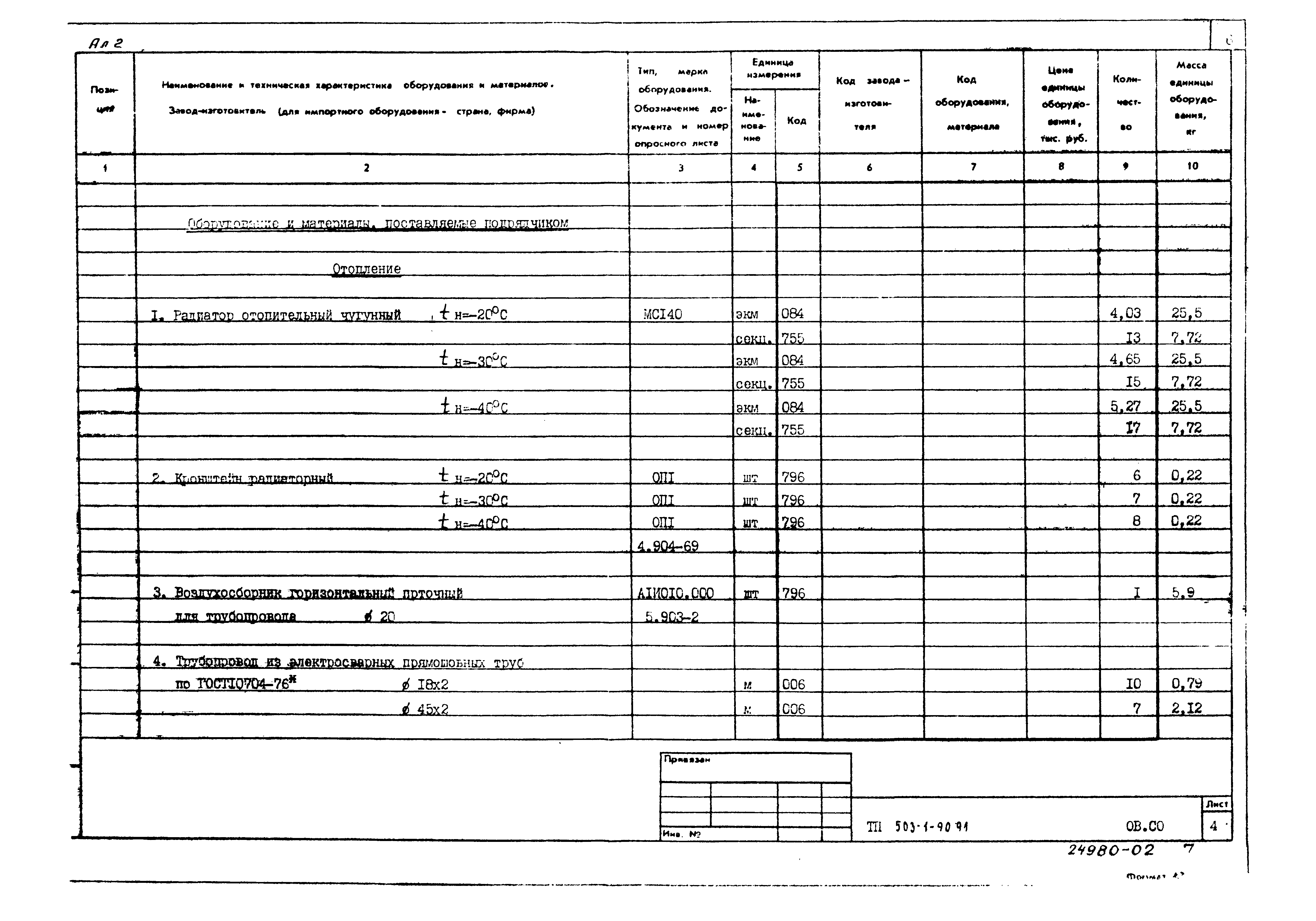 Типовой проект 503-1-90.91