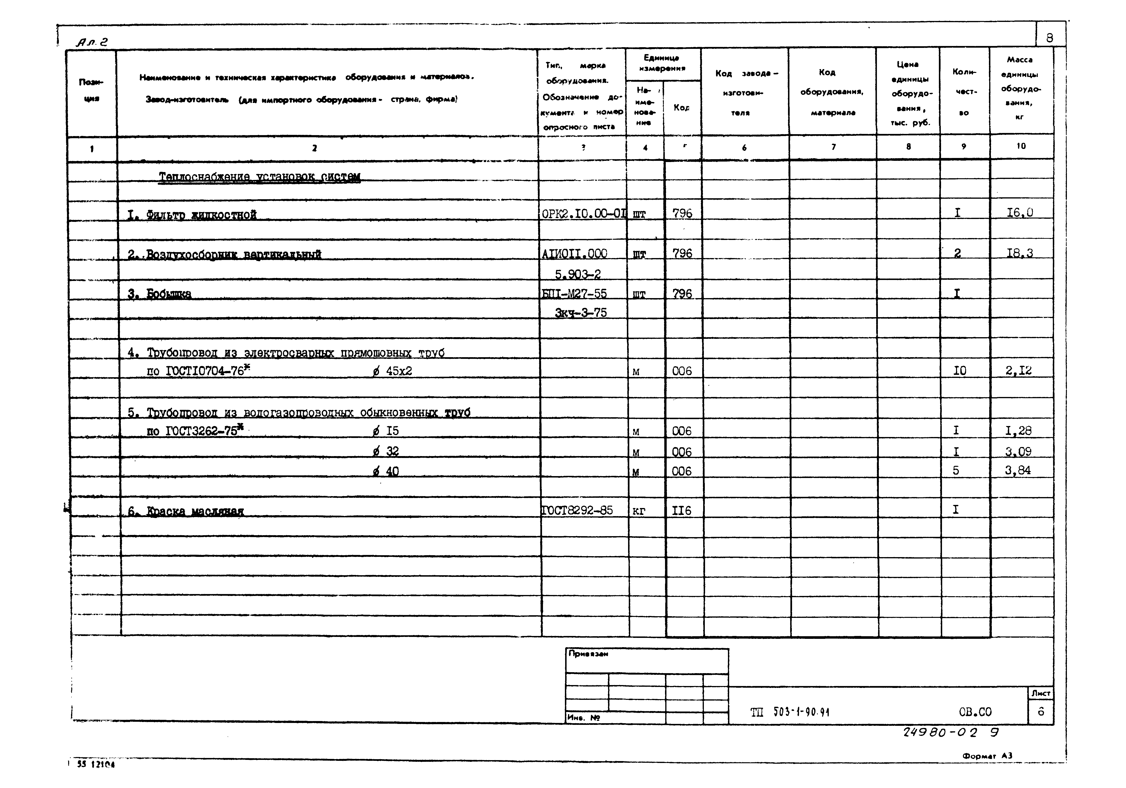 Типовой проект 503-1-90.91