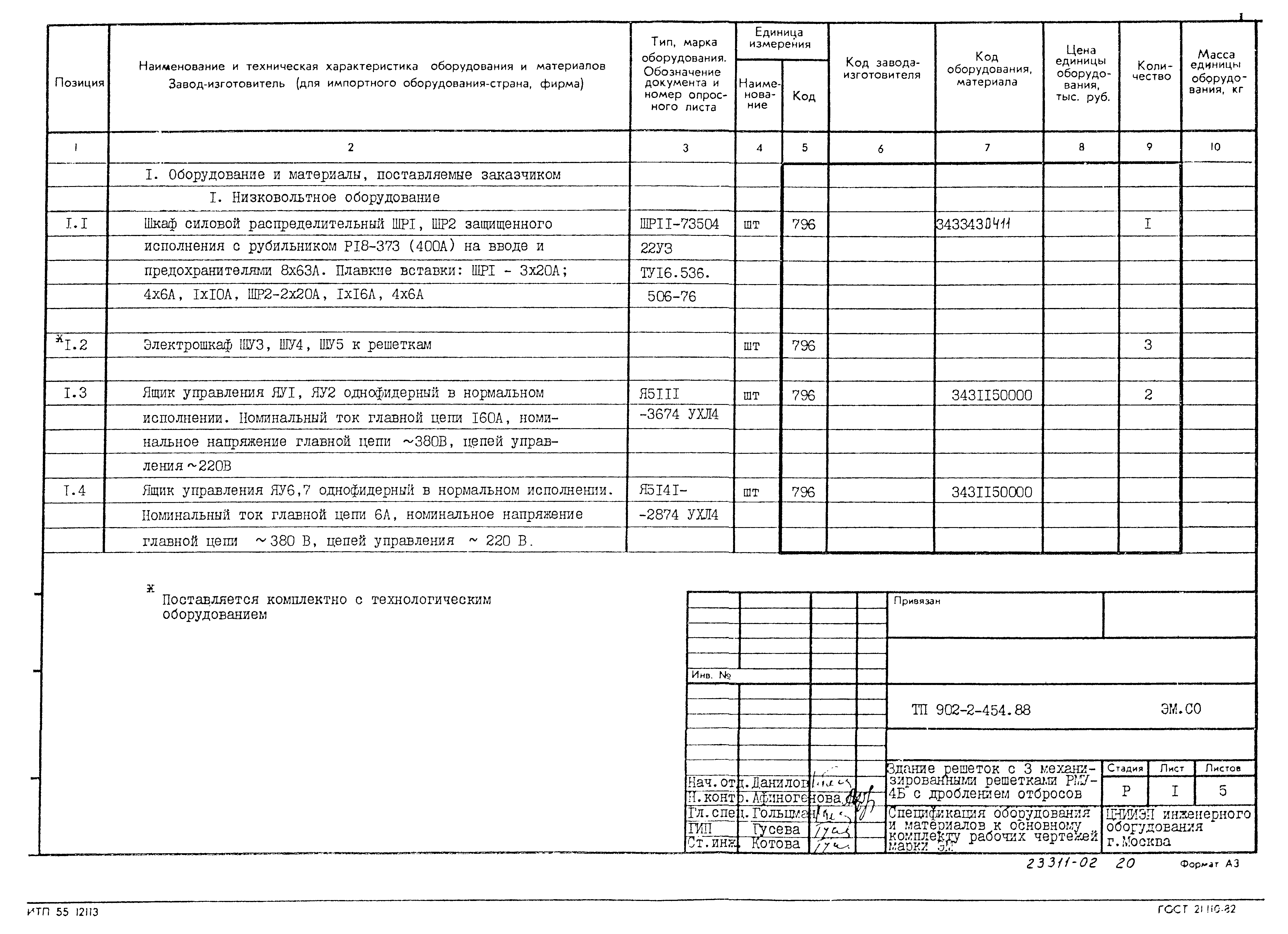 Типовой проект 902-2-454.88