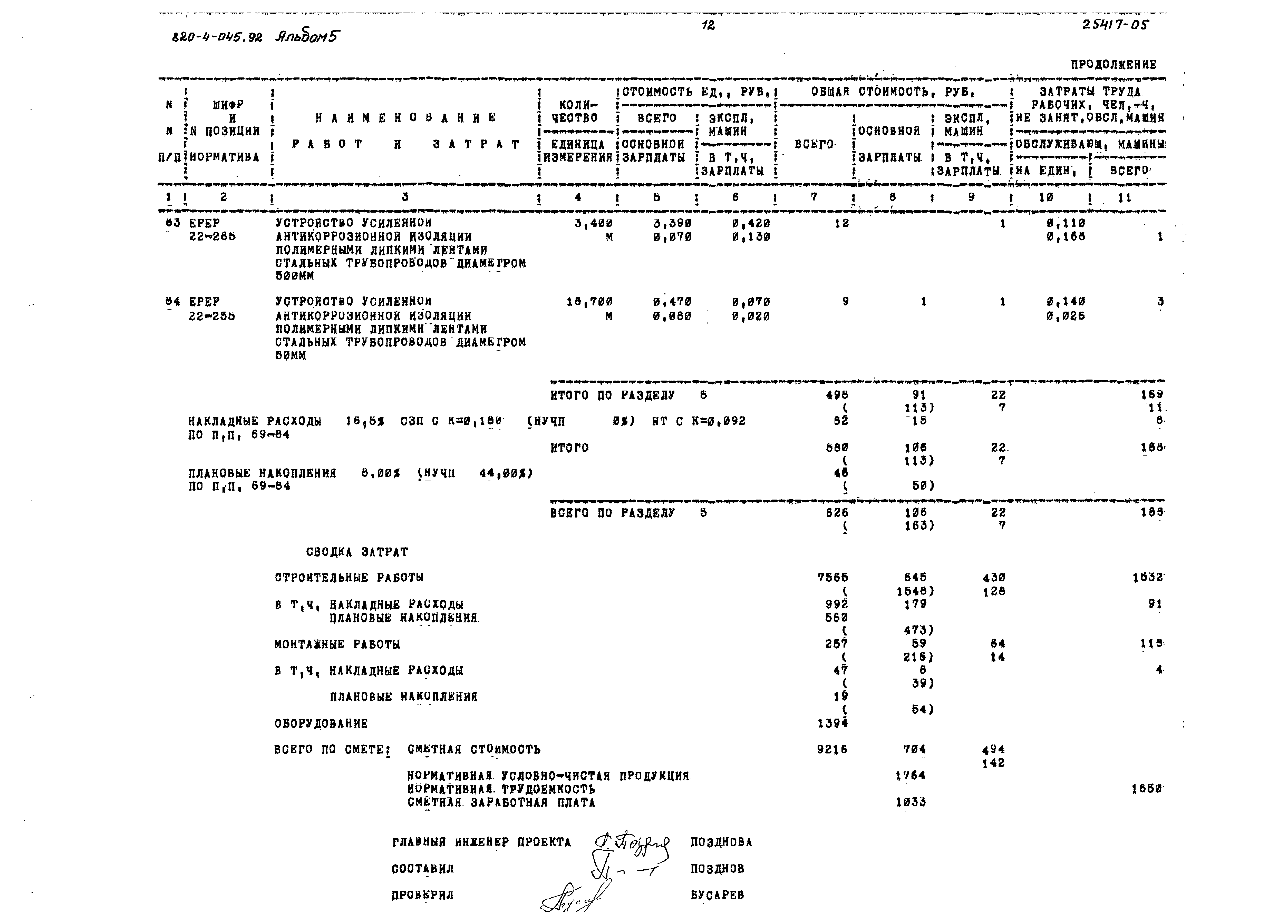Типовые проектные решения 820-4-045.92