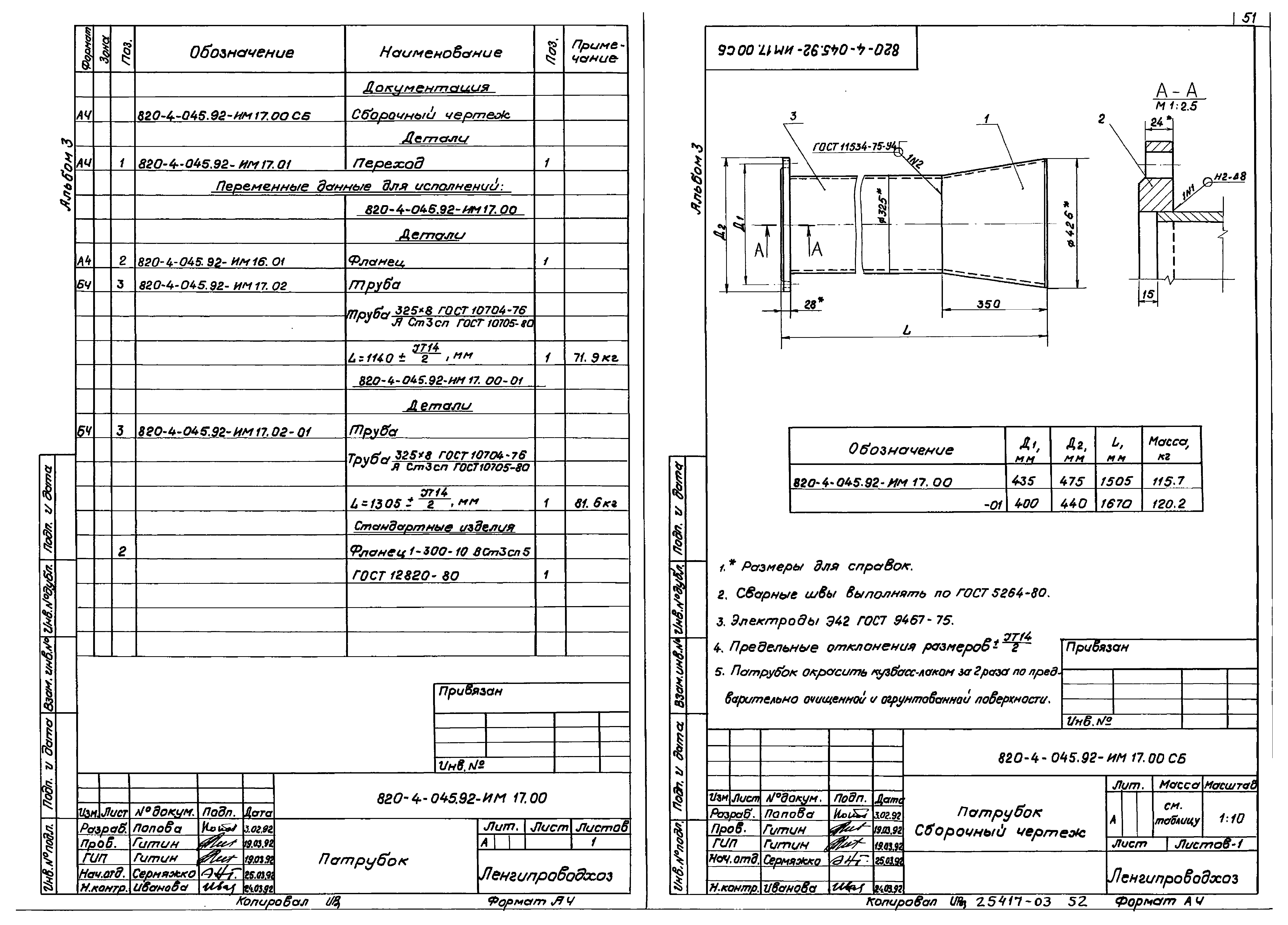 Типовые проектные решения 820-4-045.92