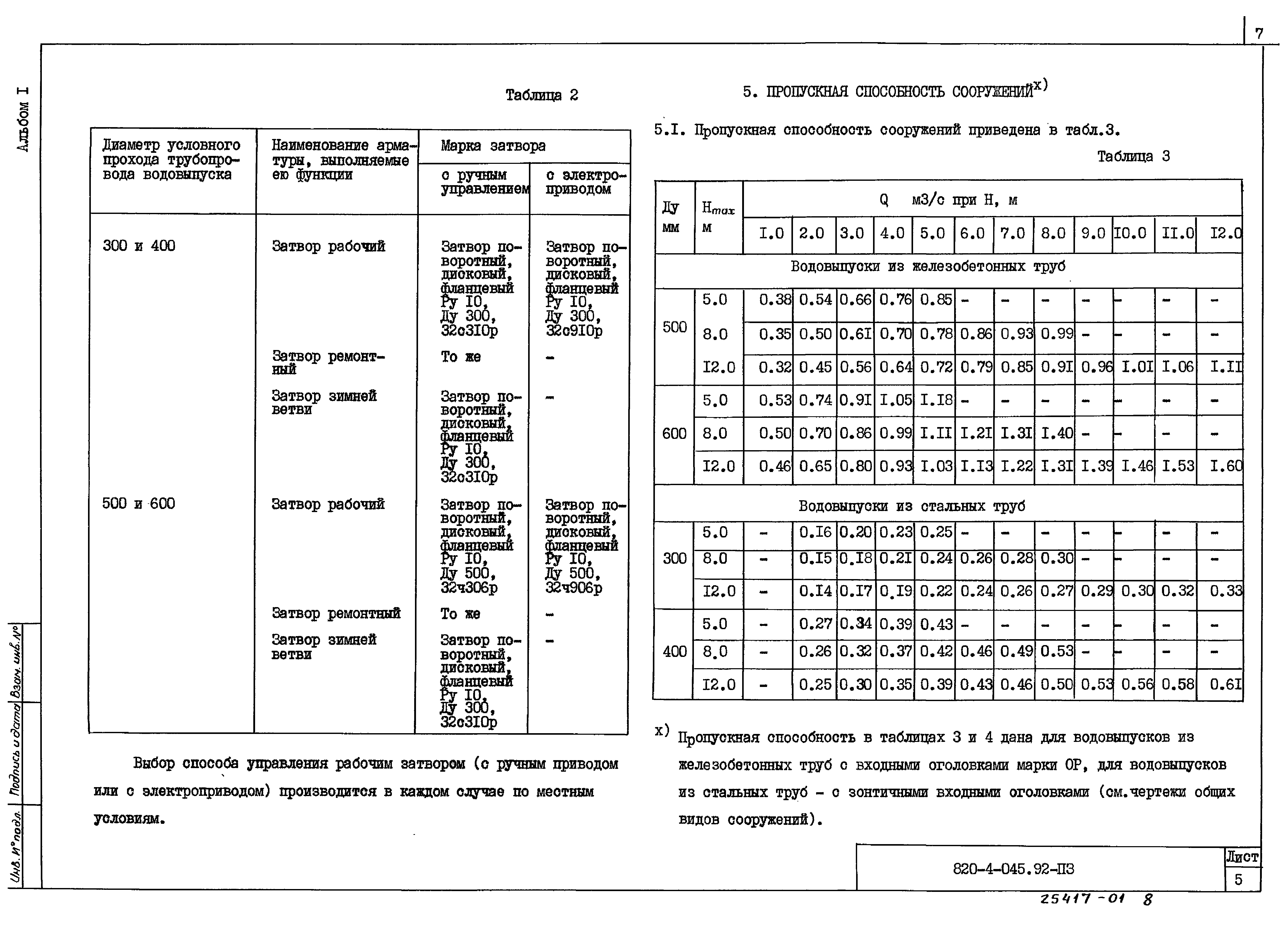 Типовые проектные решения 820-4-045.92