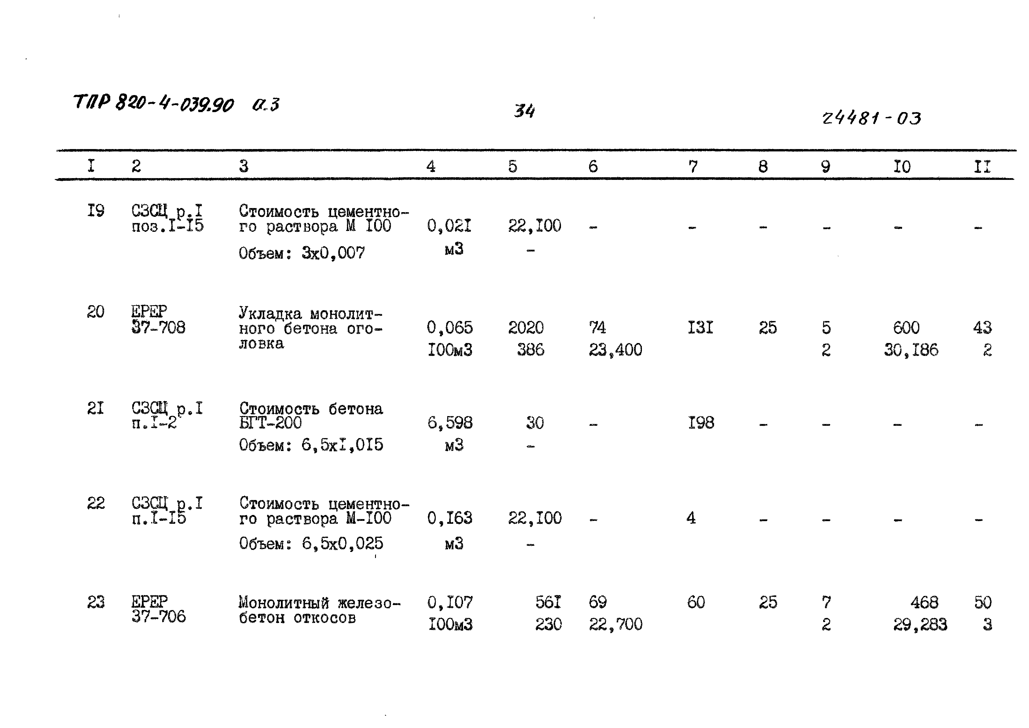 Типовые проектные решения 820-4-039.90