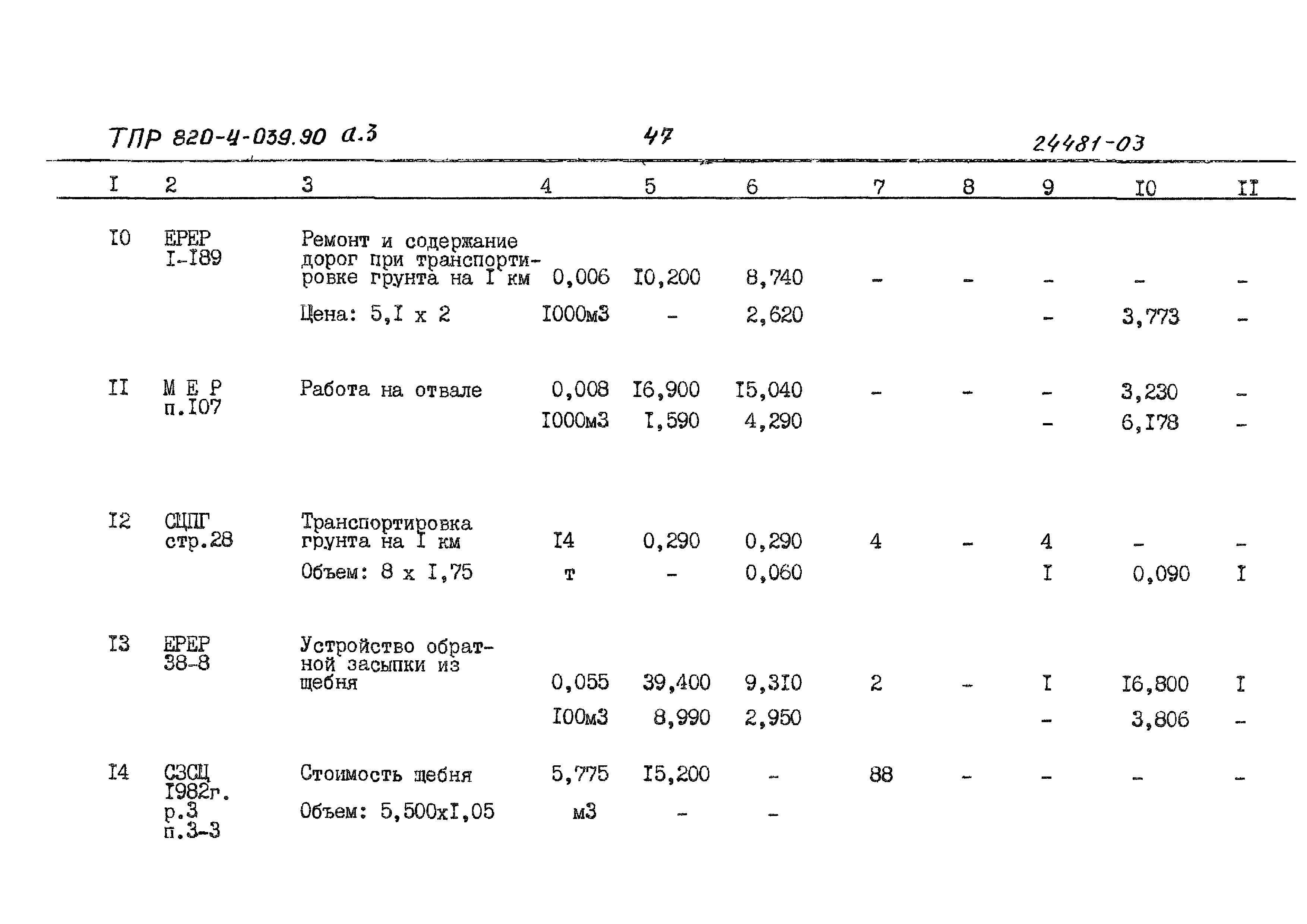 Типовые проектные решения 820-4-039.90