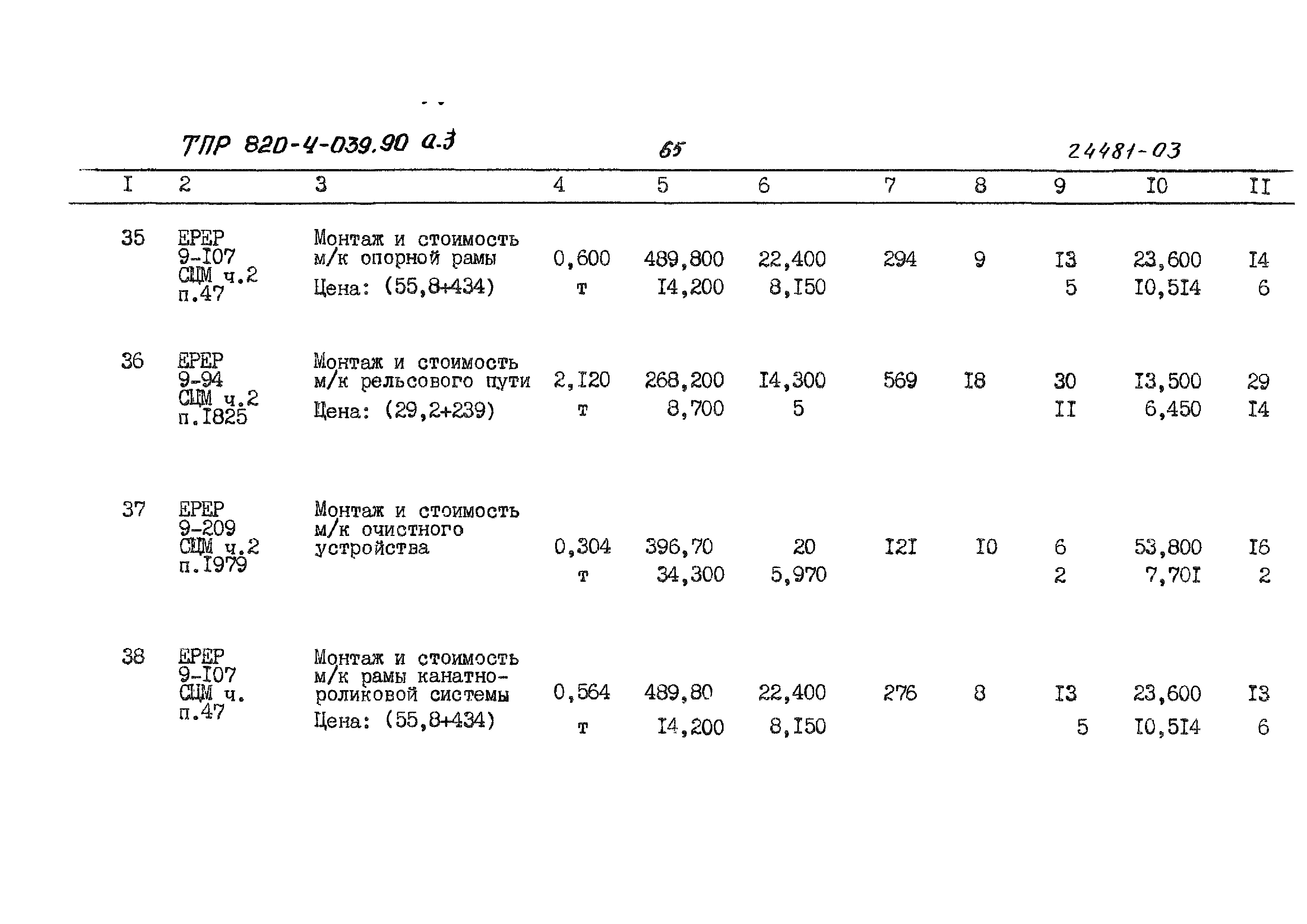 Типовые проектные решения 820-4-039.90