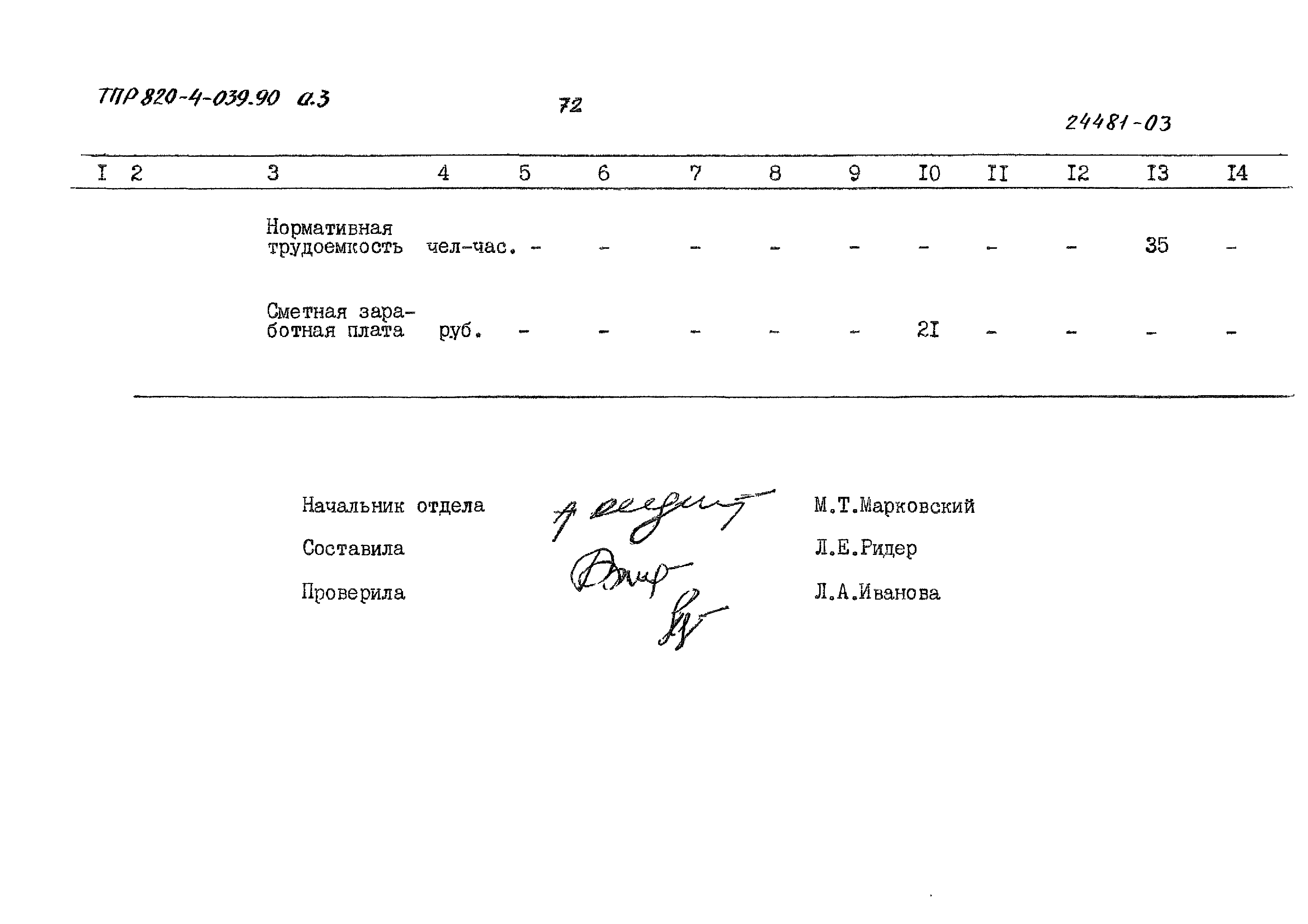 Типовые проектные решения 820-4-039.90