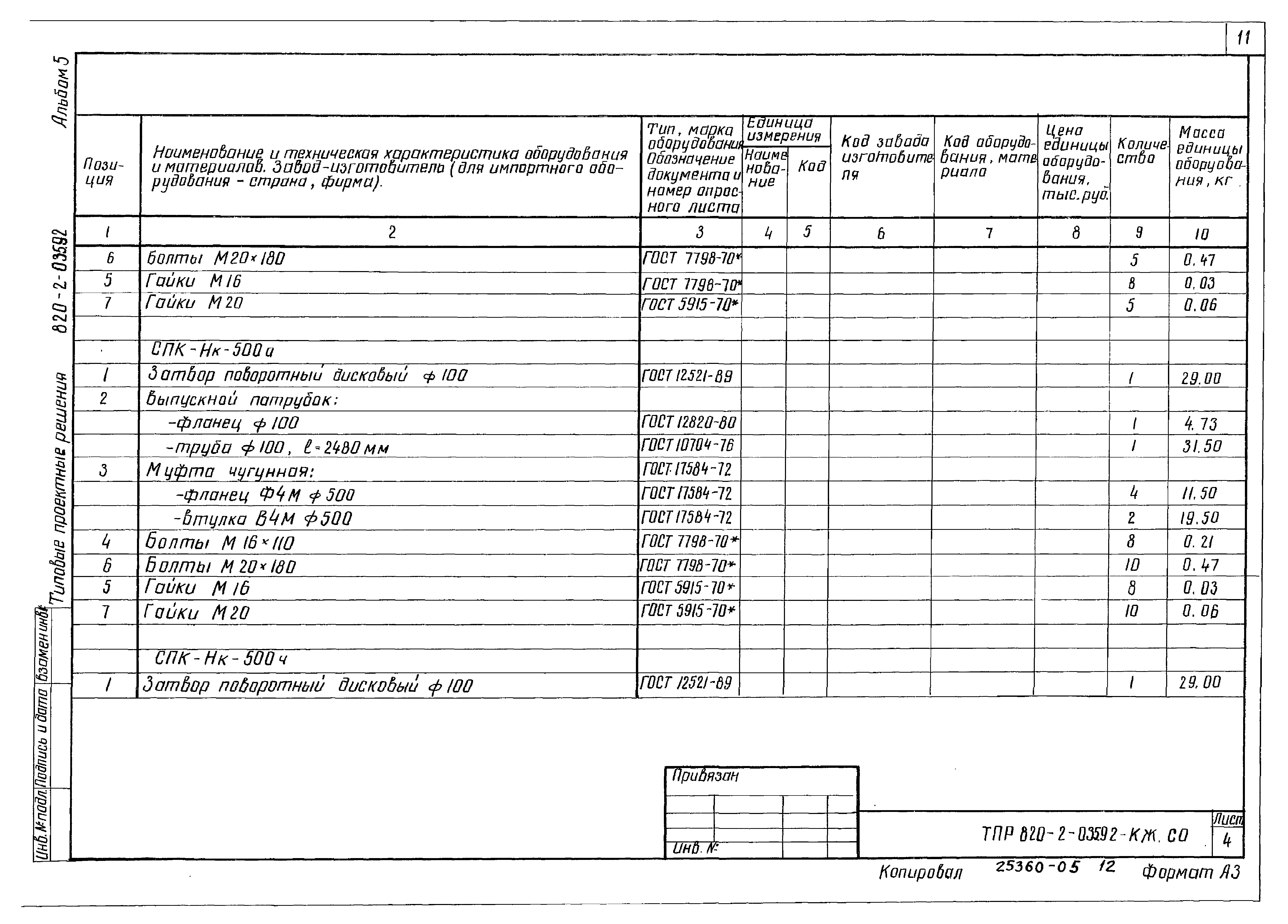 Типовые проектные решения 820-2-035.92