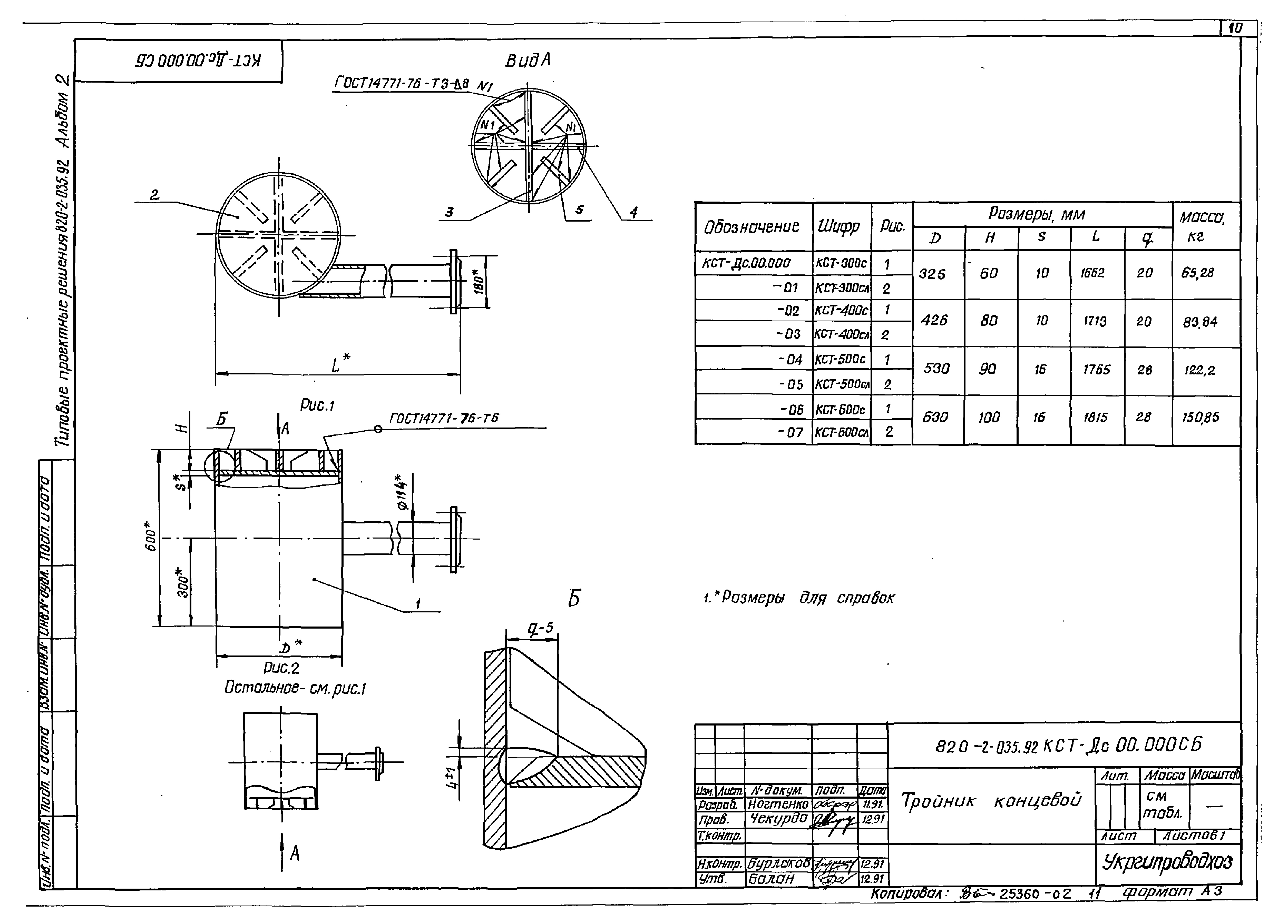 Типовые проектные решения 820-2-035.92