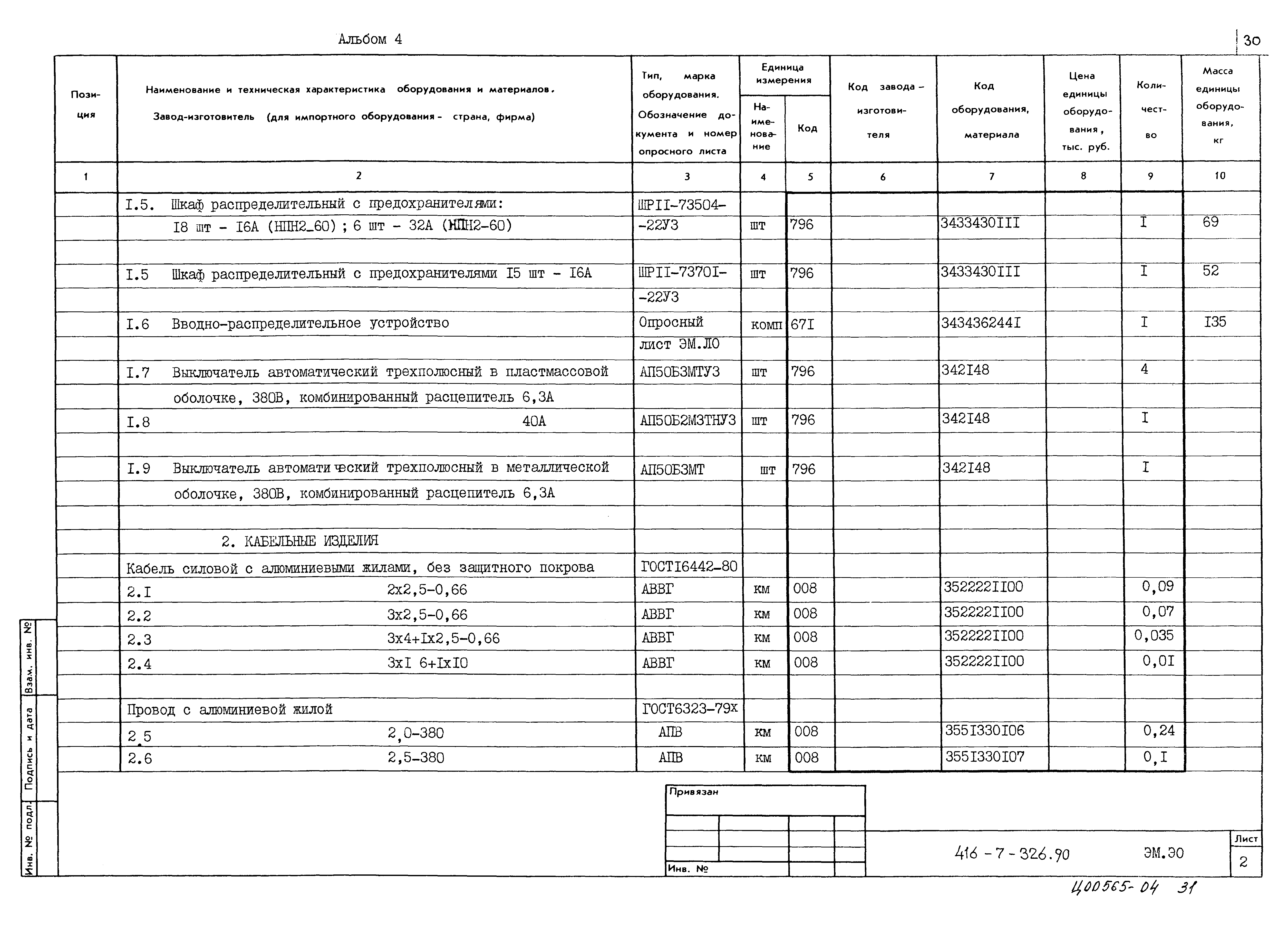 Типовой проект 416-7-326.90
