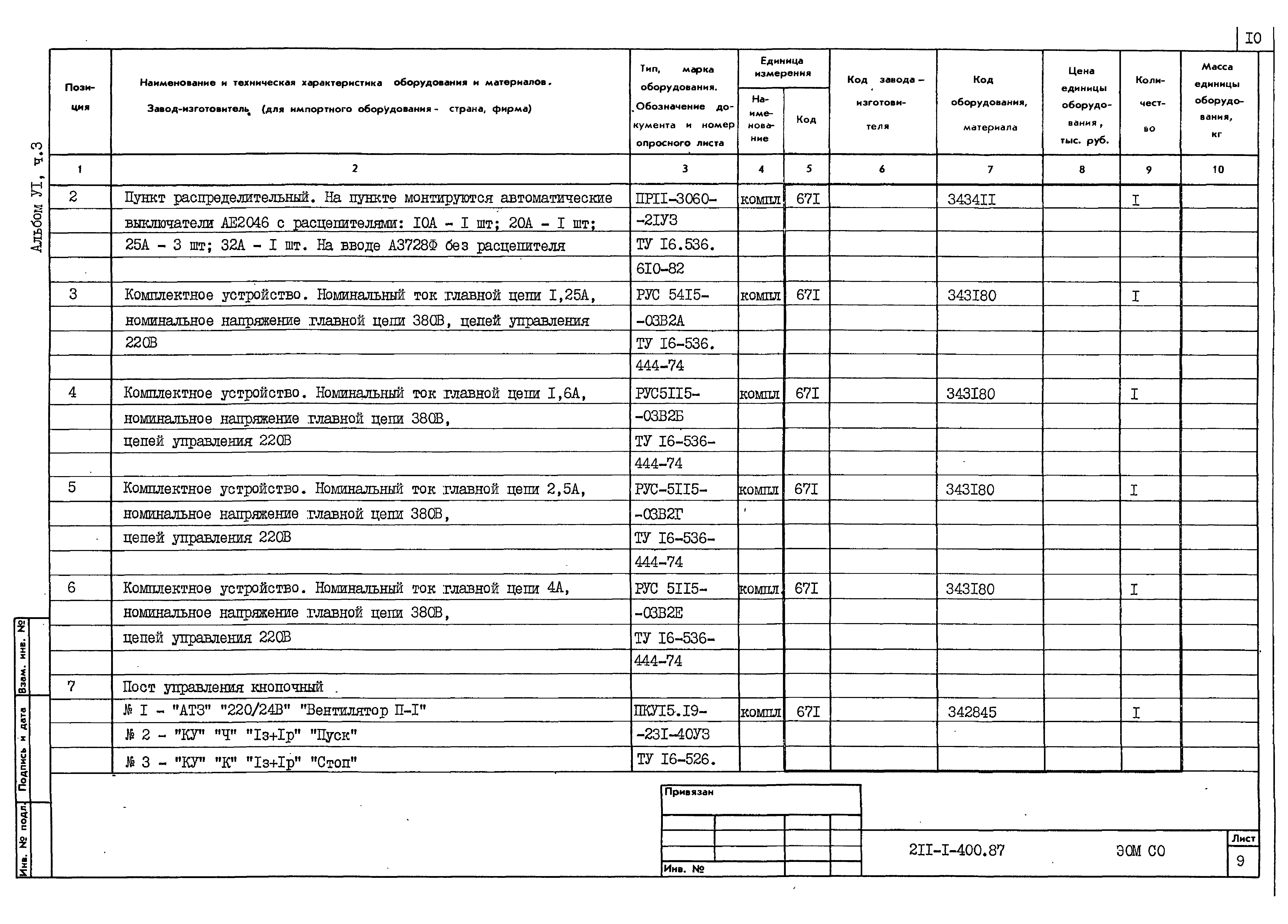 Типовой проект 211-1-400.87