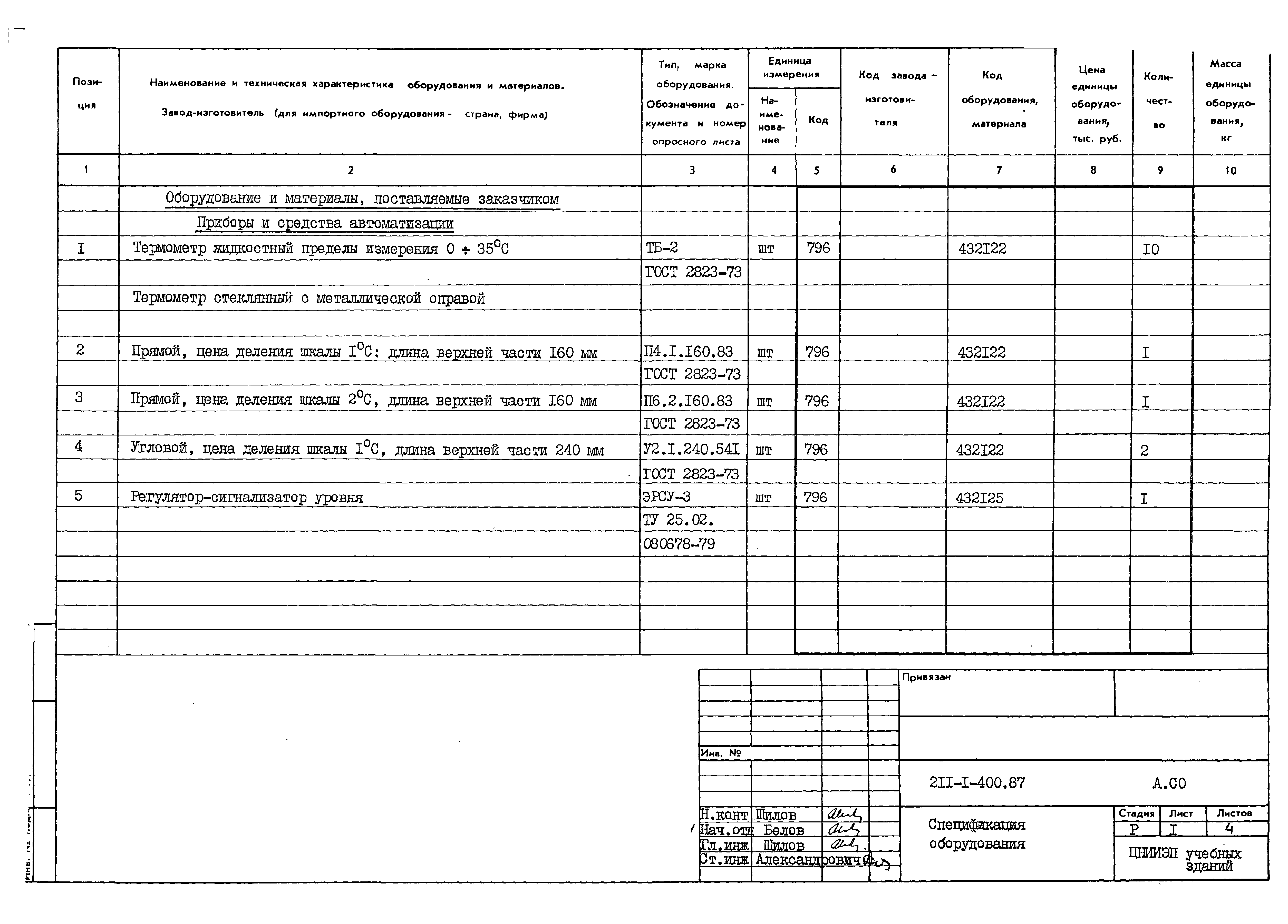Типовой проект 211-1-400.87