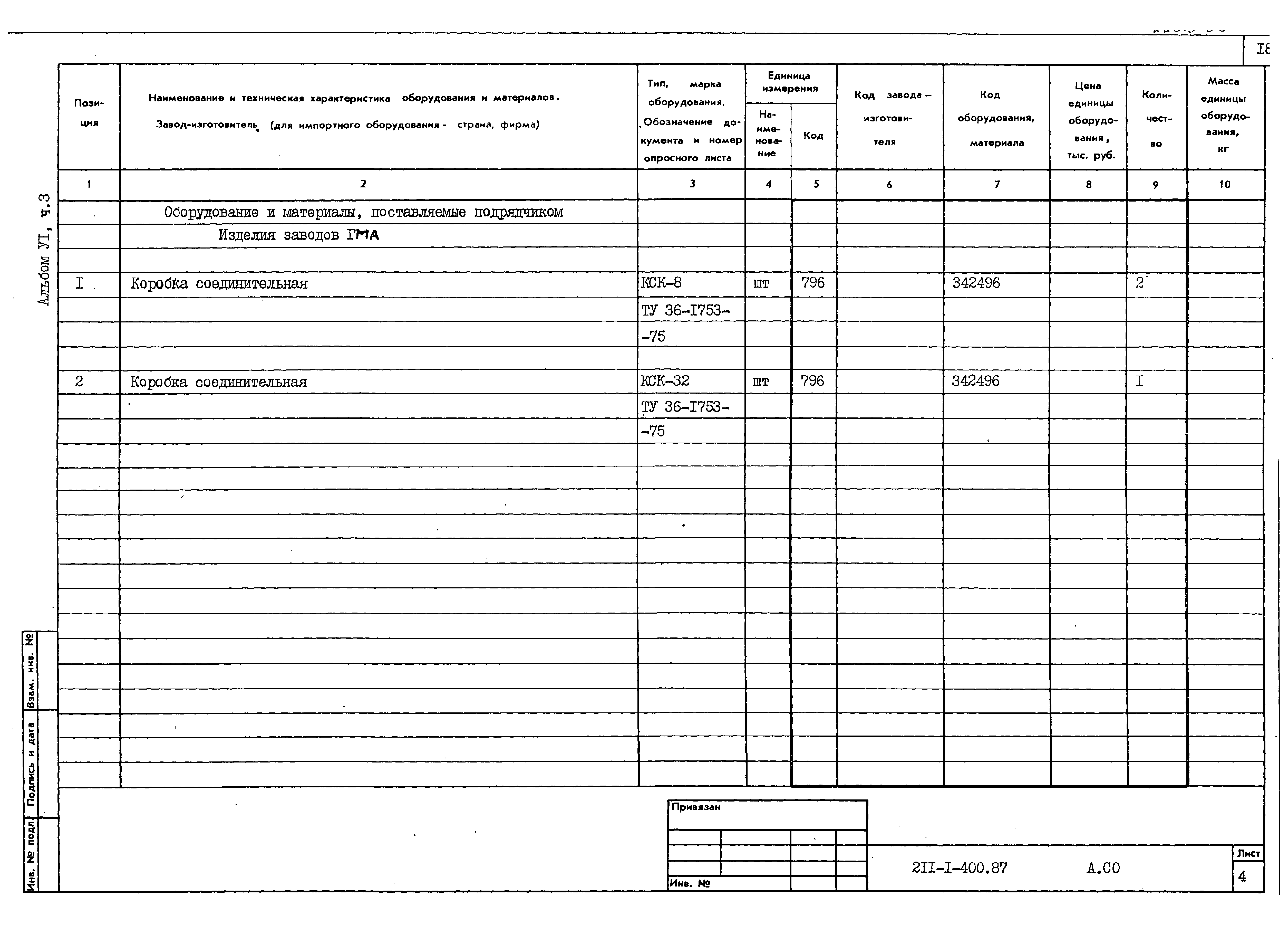 Типовой проект 211-1-400.87