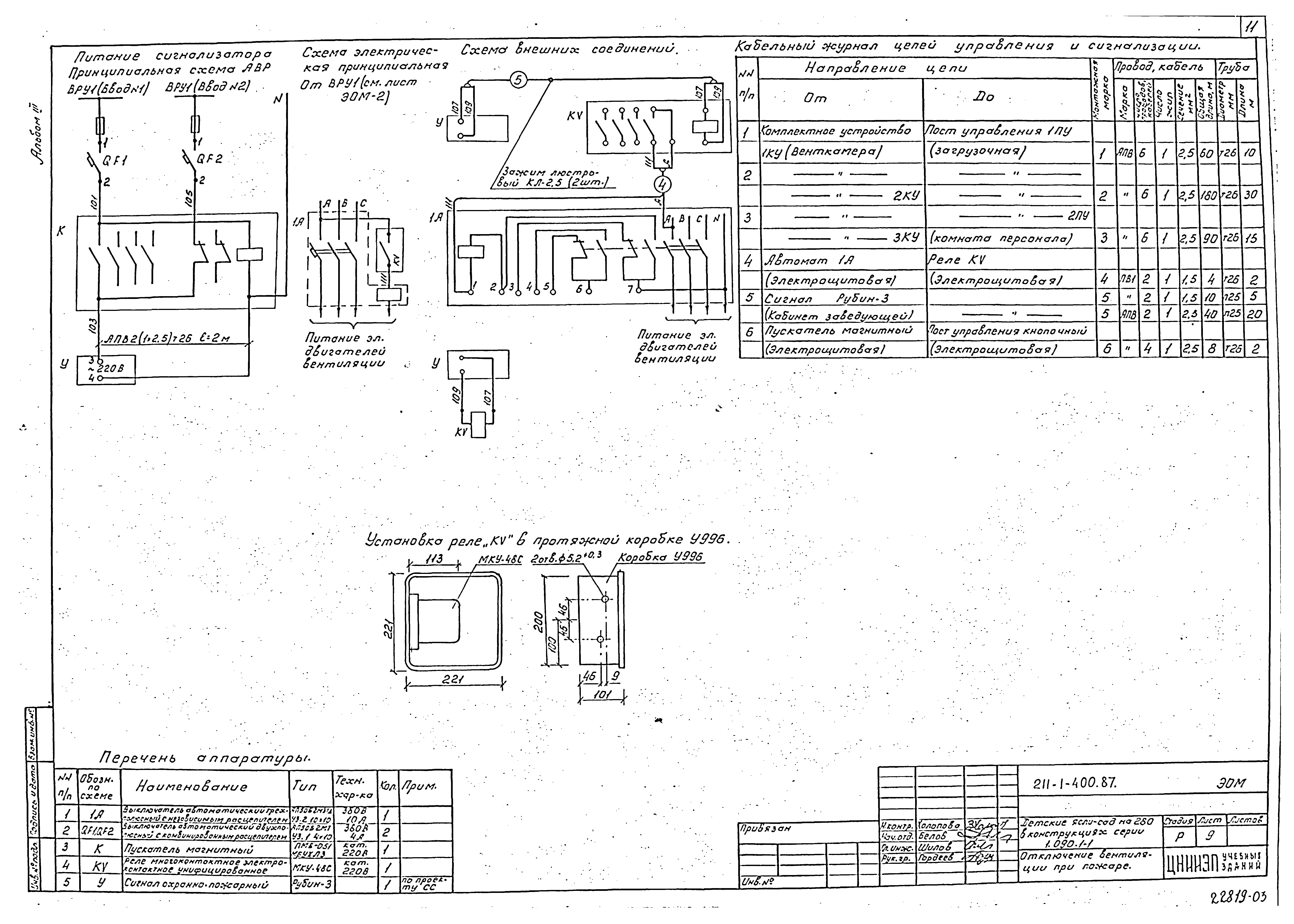 Типовой проект 211-1-400.87