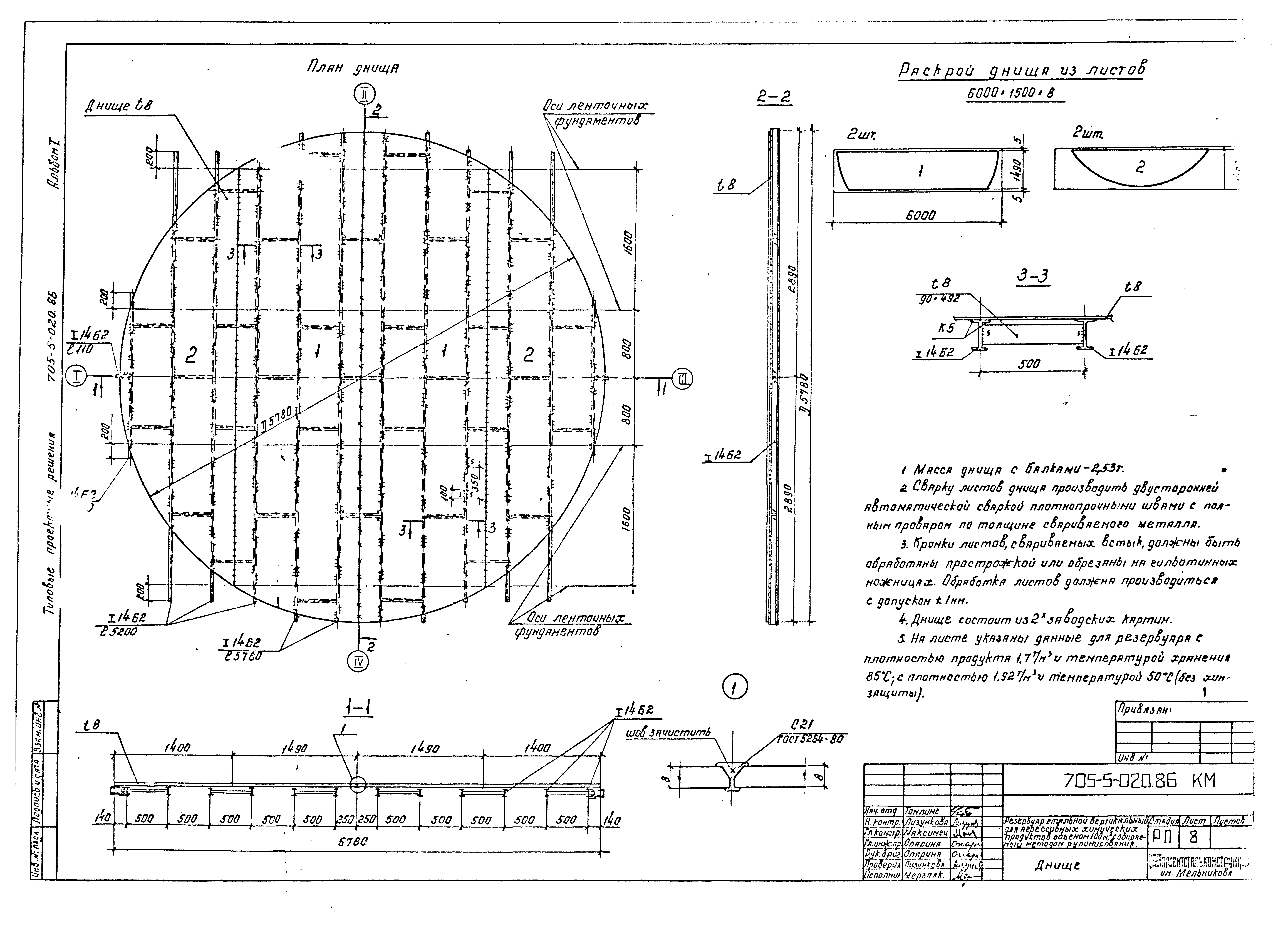 Типовые проектные решения 705-5-020.86