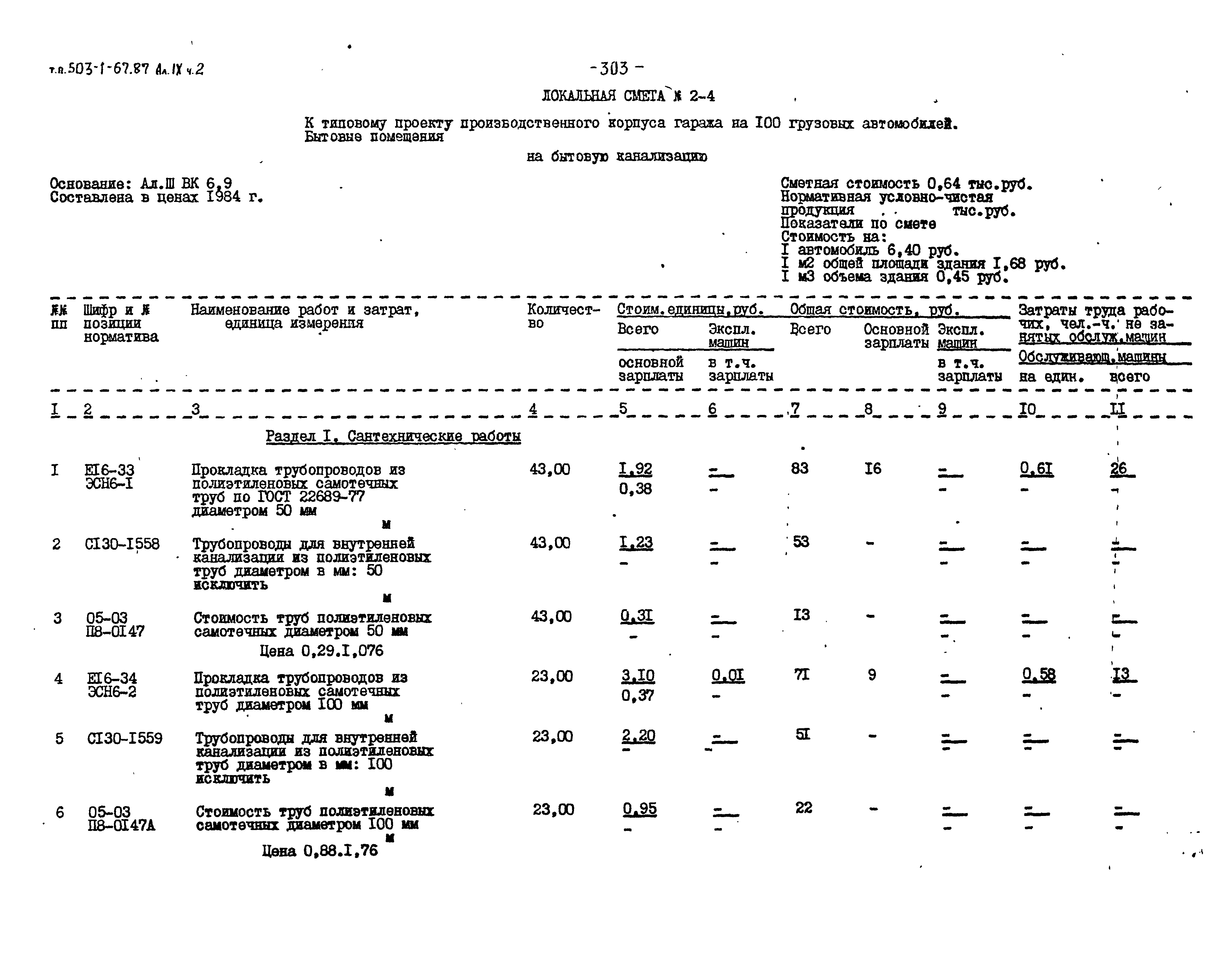 Типовой проект 503-1-67.87