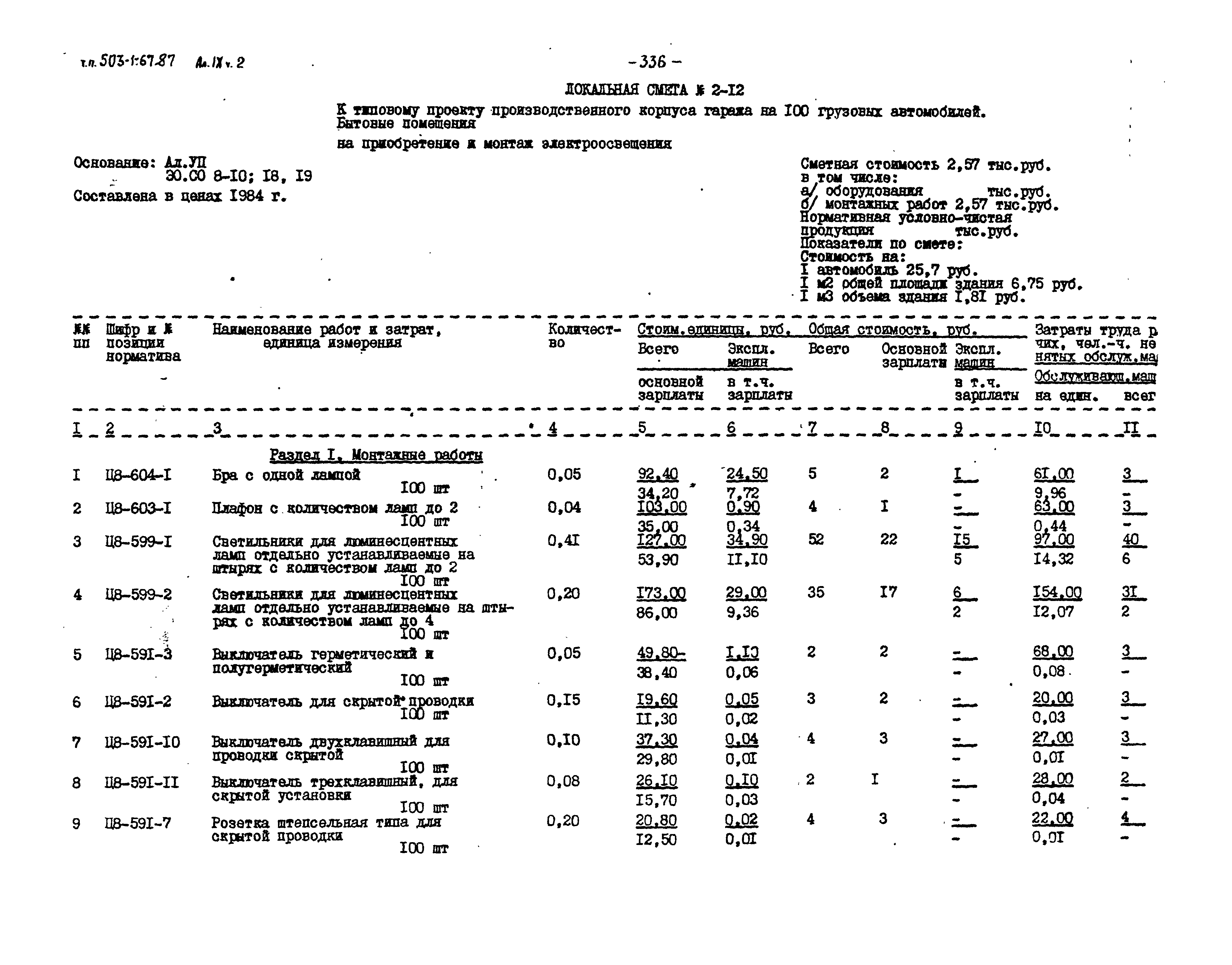 Типовой проект 503-1-67.87