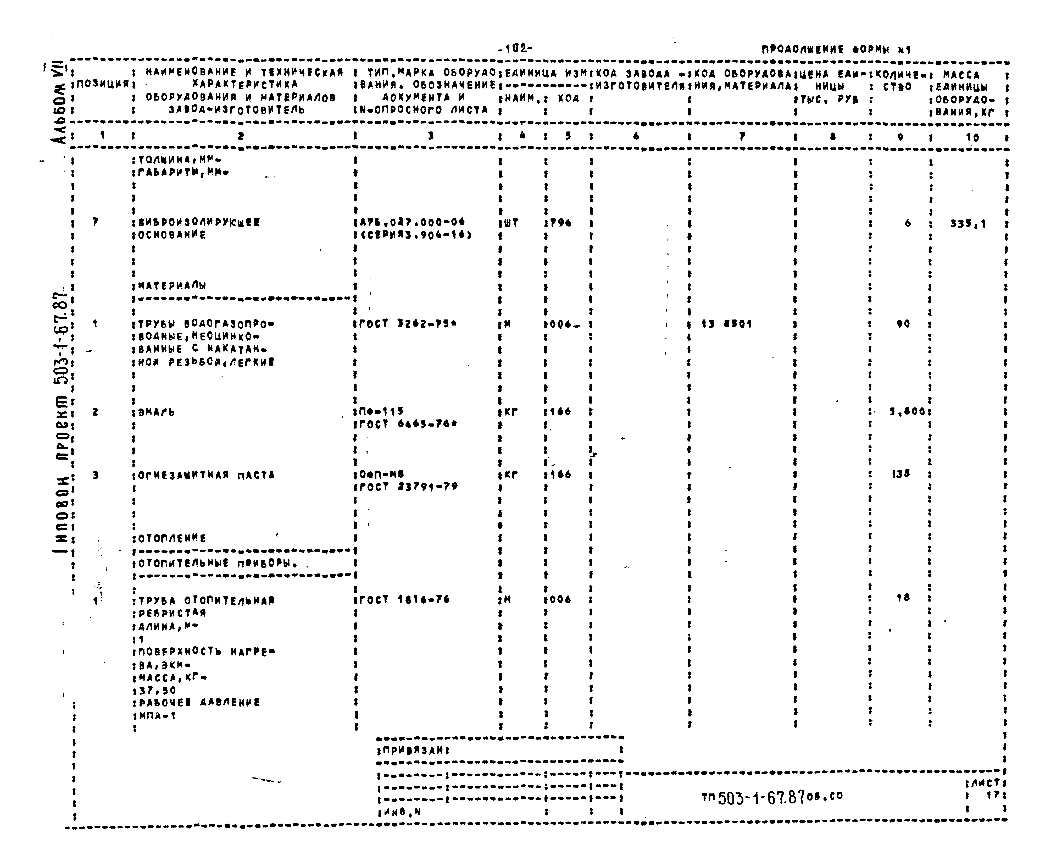 Типовой проект 503-1-67.87