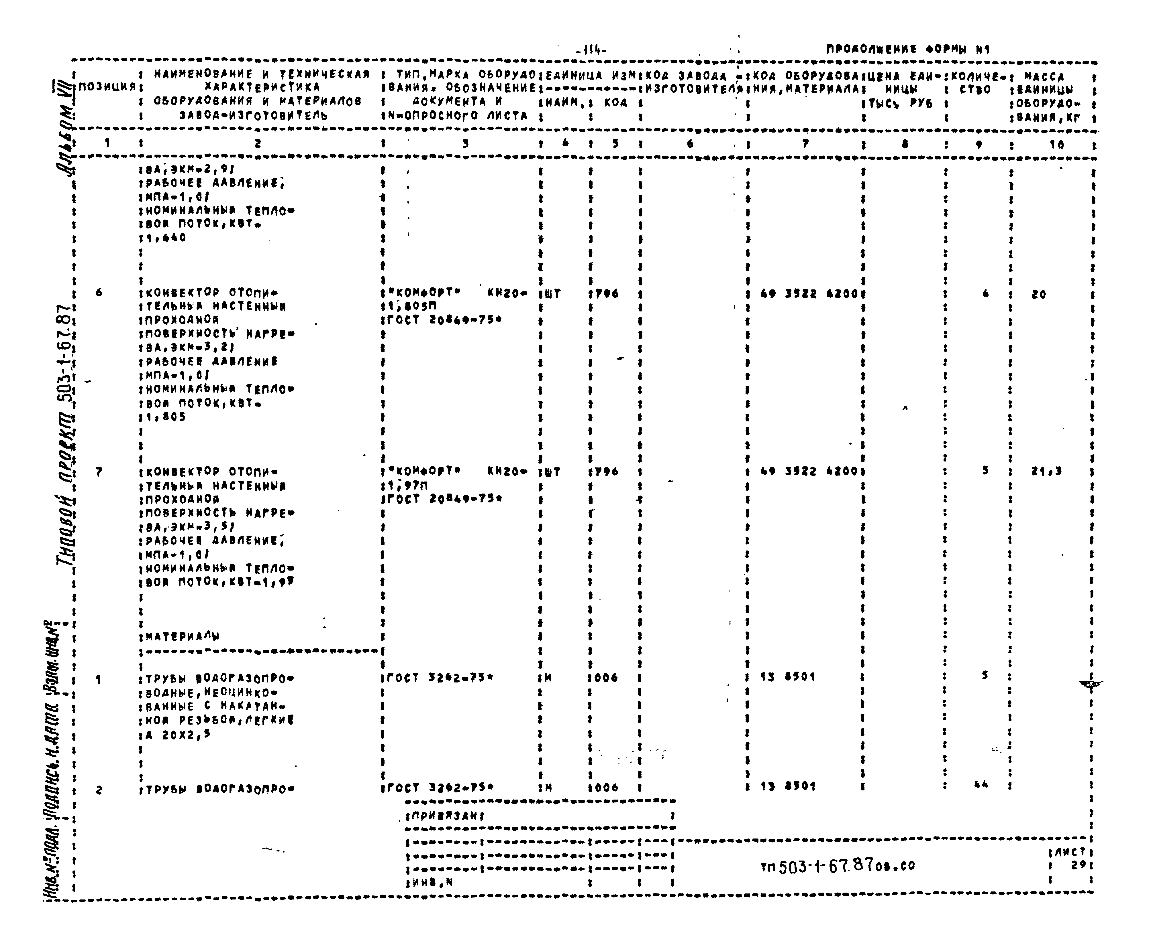 Типовой проект 503-1-67.87