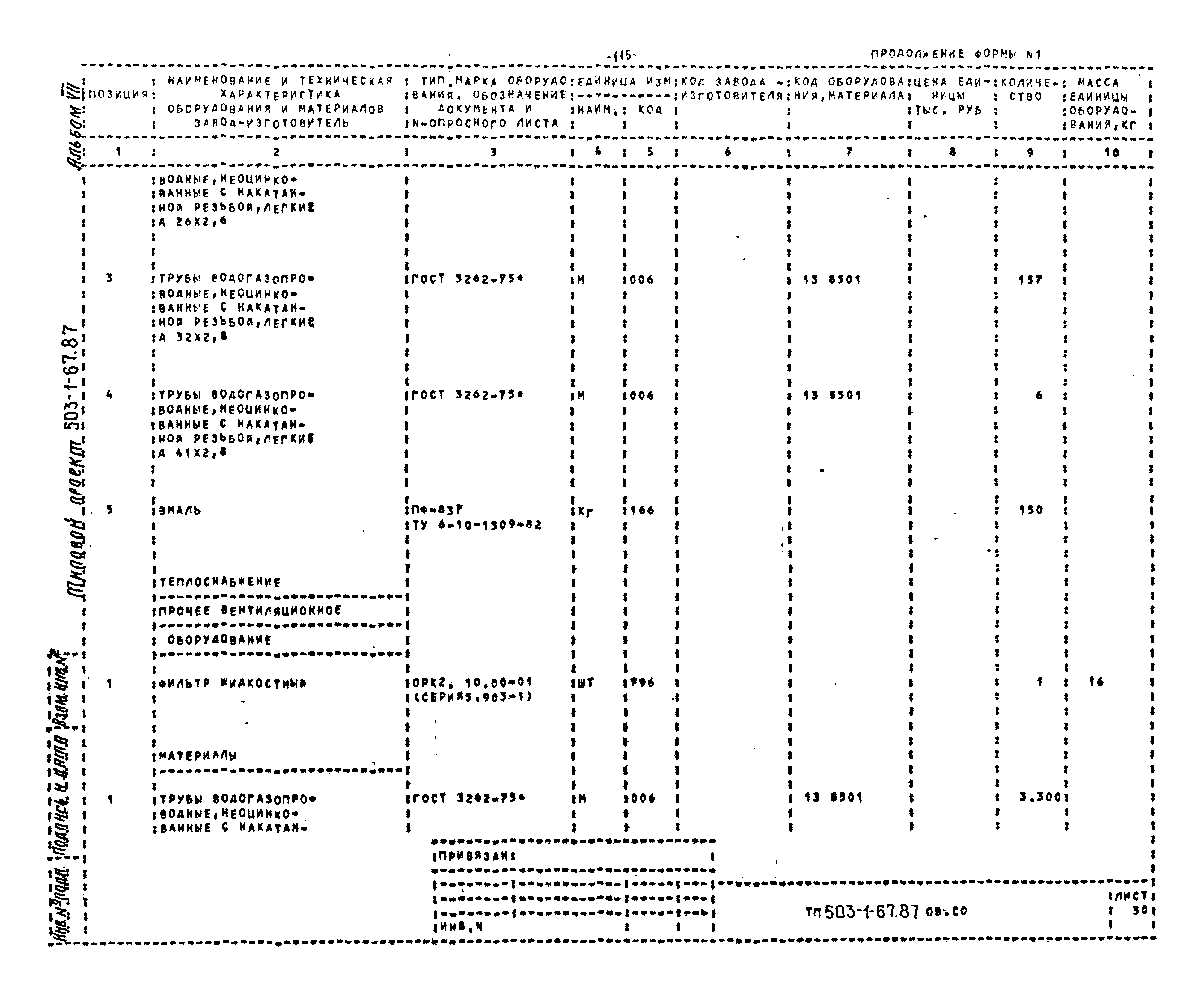Типовой проект 503-1-67.87