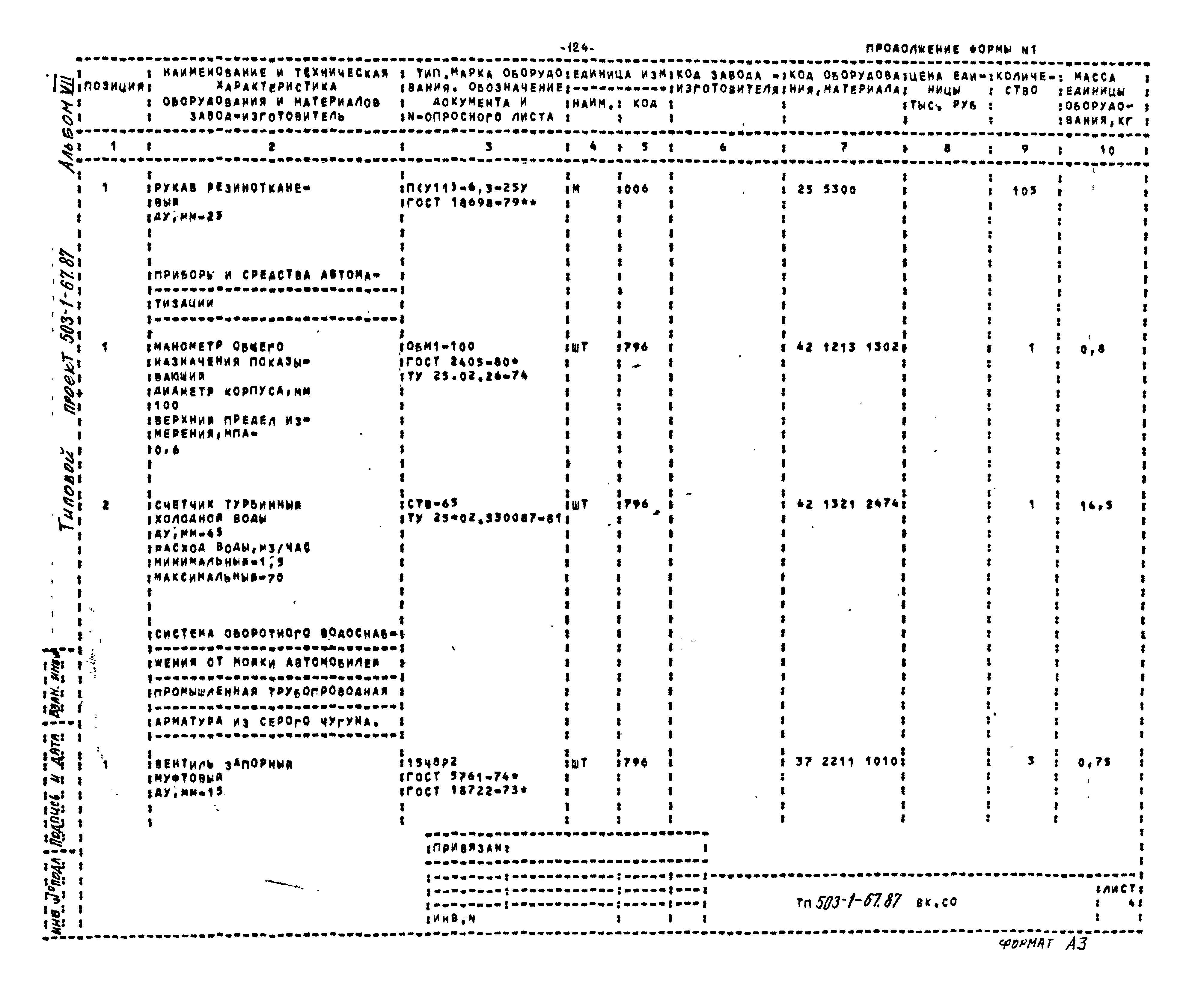 Типовой проект 503-1-67.87