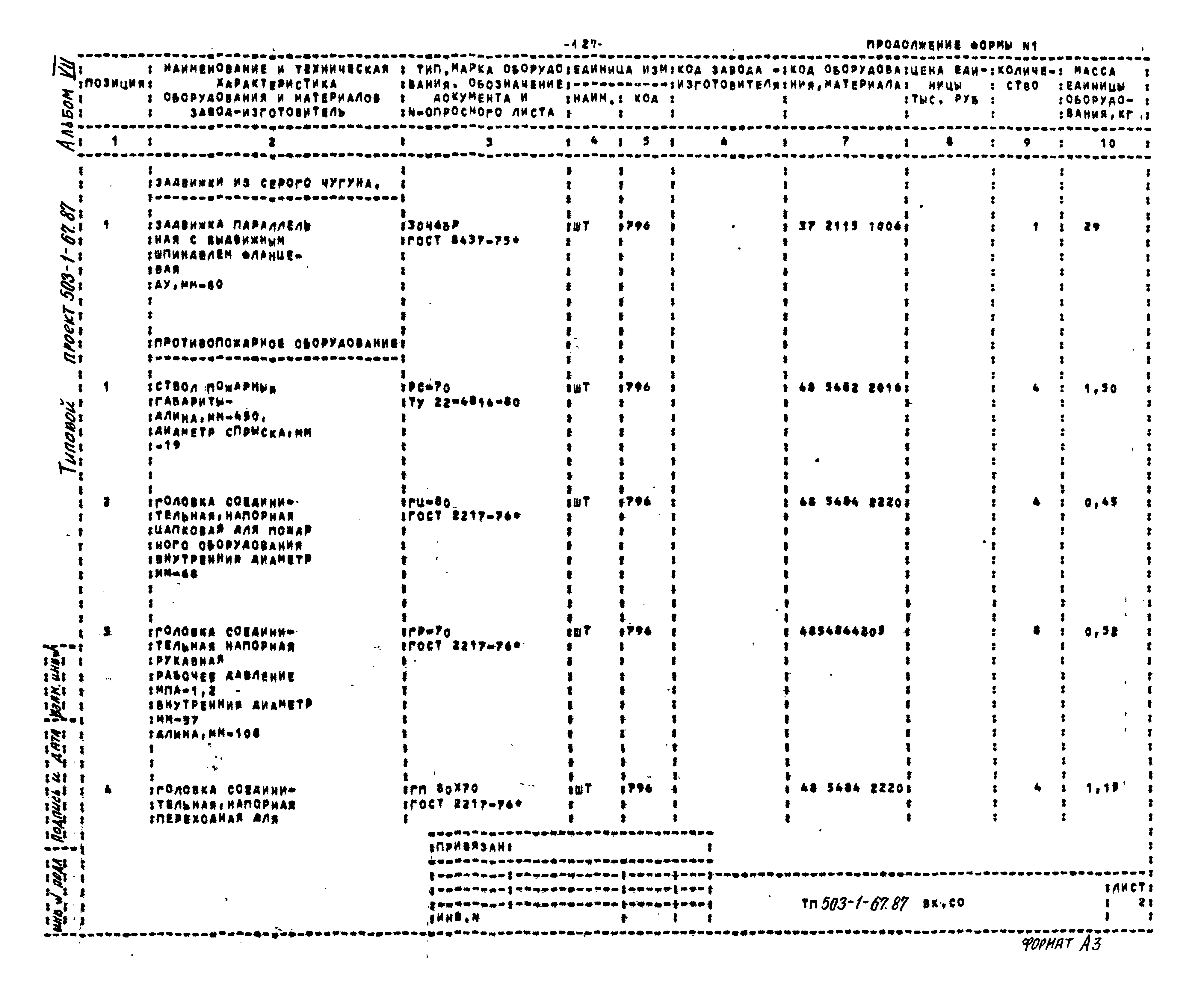 Типовой проект 503-1-67.87
