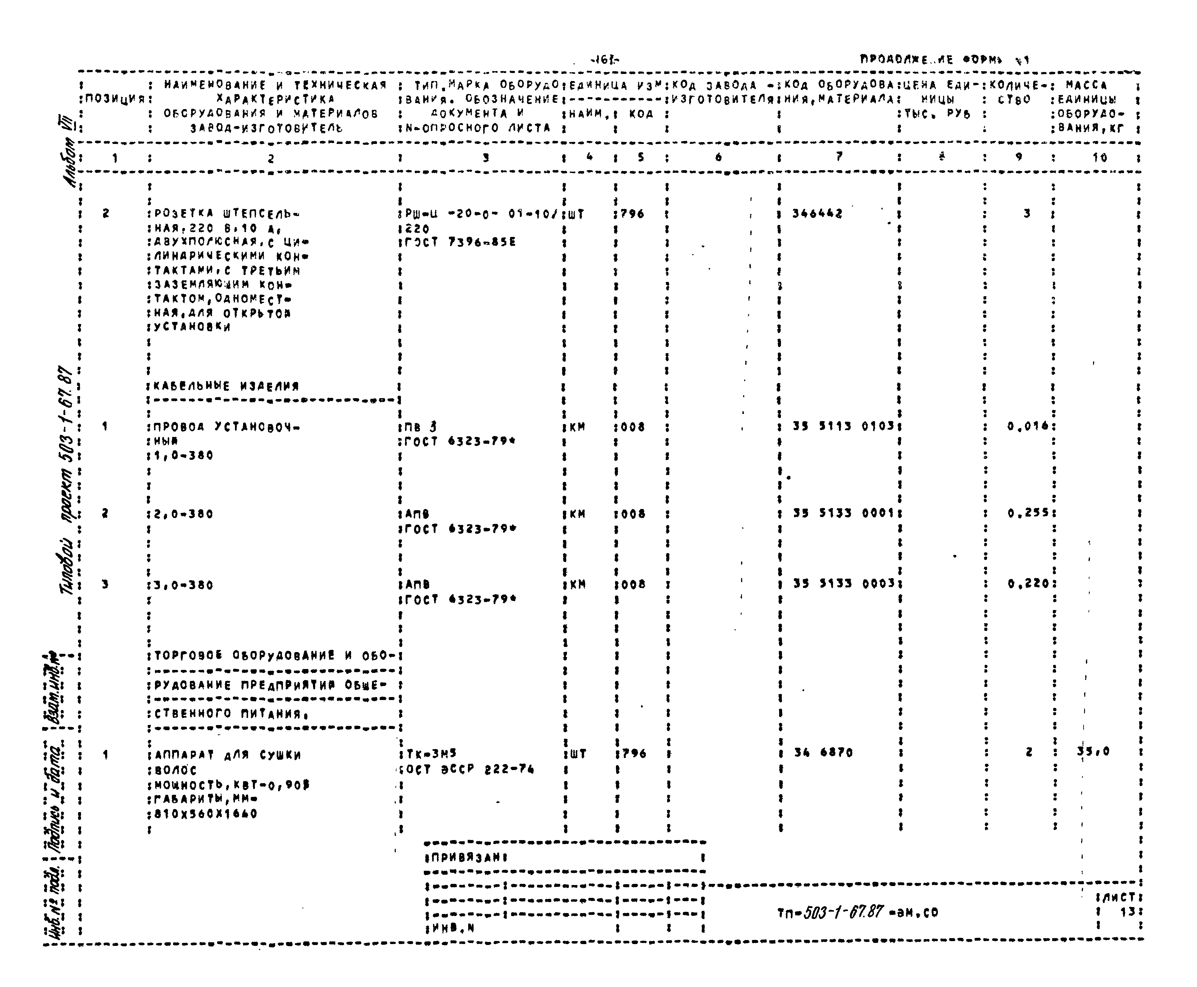 Типовой проект 503-1-67.87