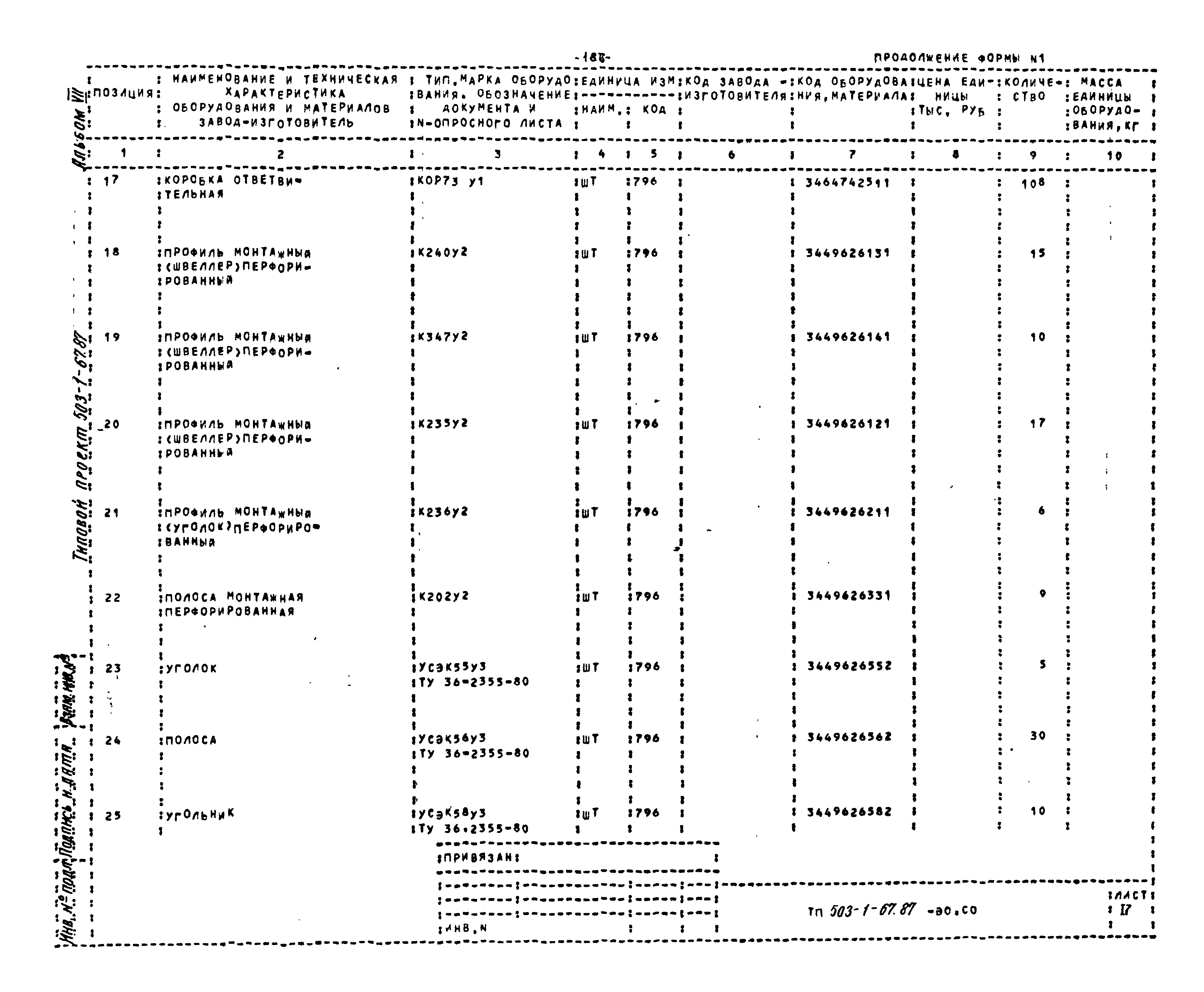 Типовой проект 503-1-67.87