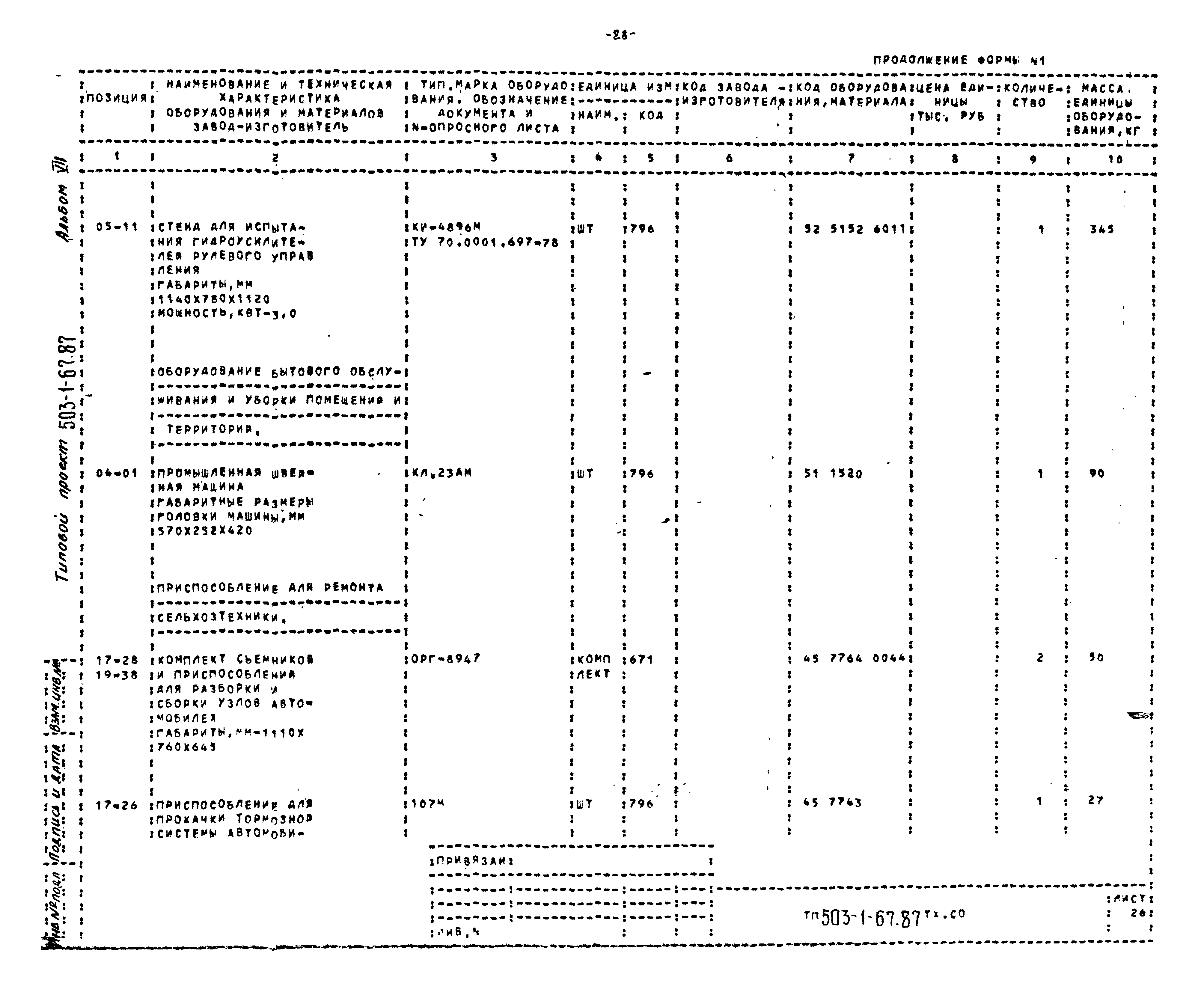 Типовой проект 503-1-67.87
