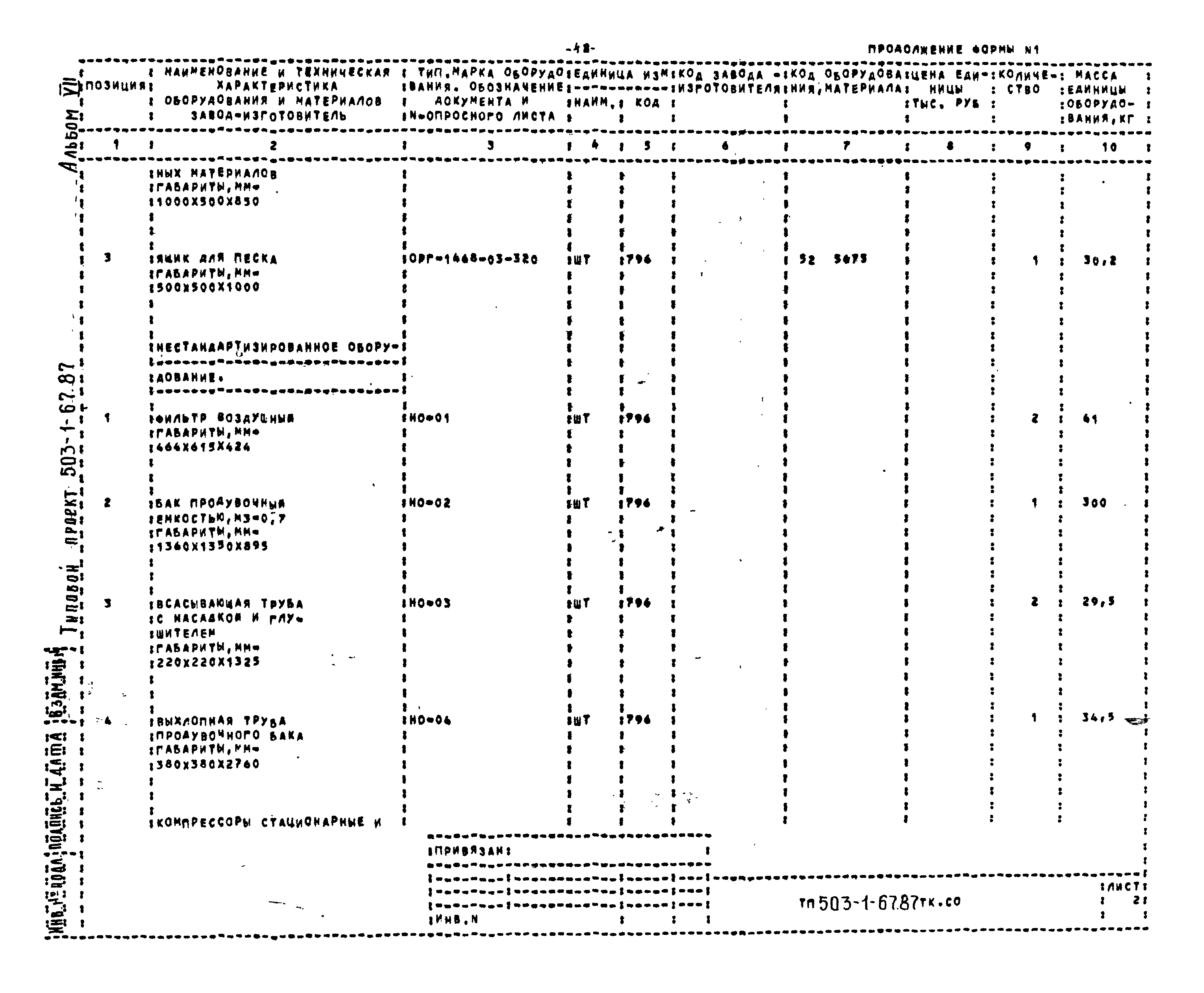 Типовой проект 503-1-67.87