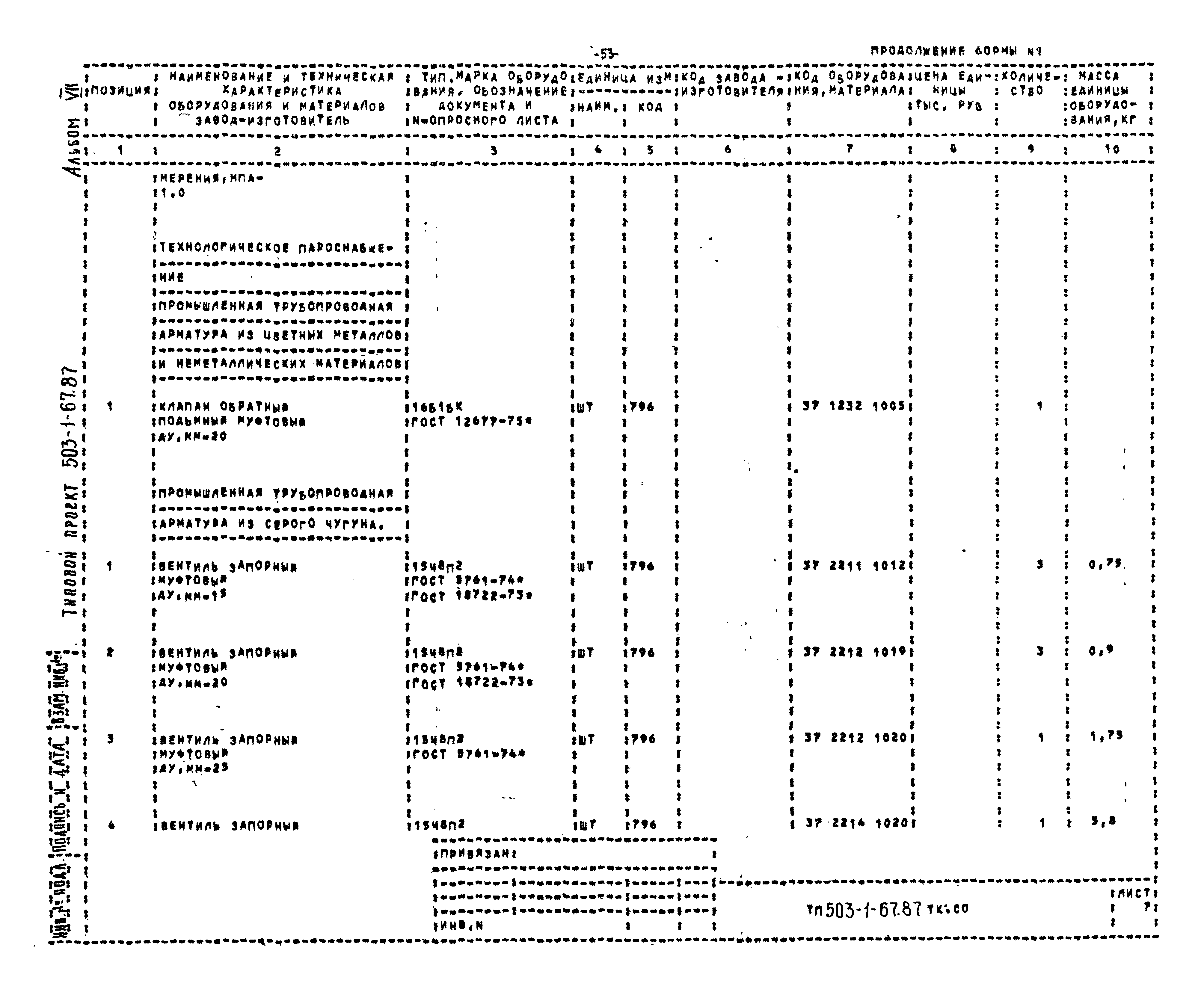 Типовой проект 503-1-67.87