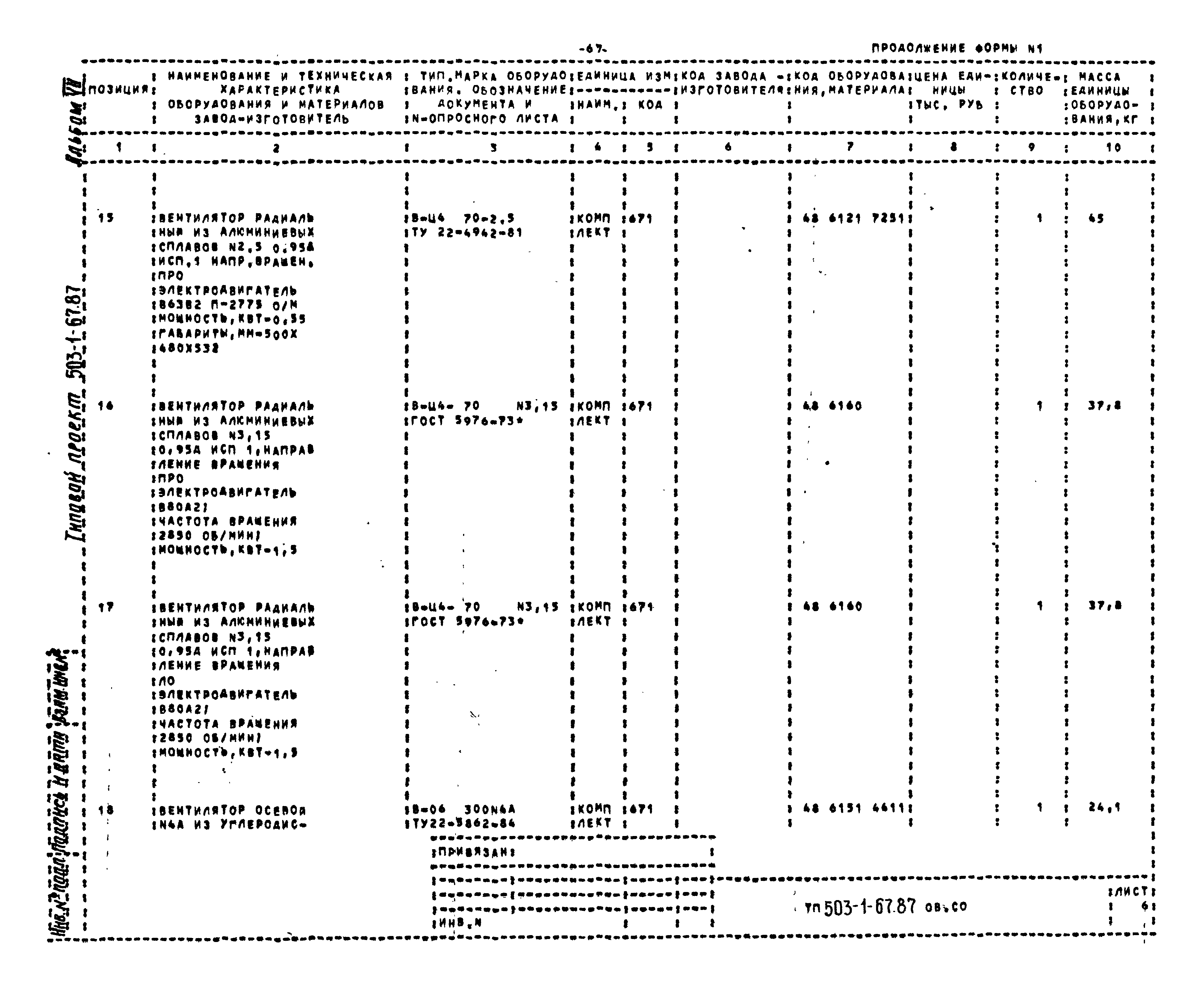 Типовой проект 503-1-67.87