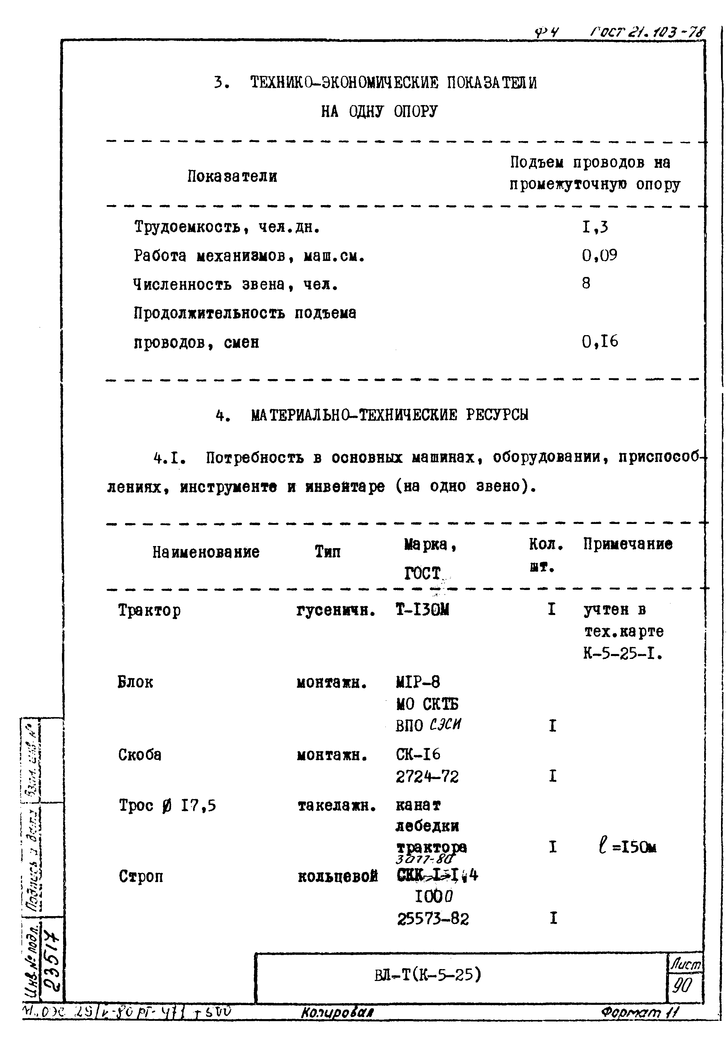 Технологическая карта К-5-25-7