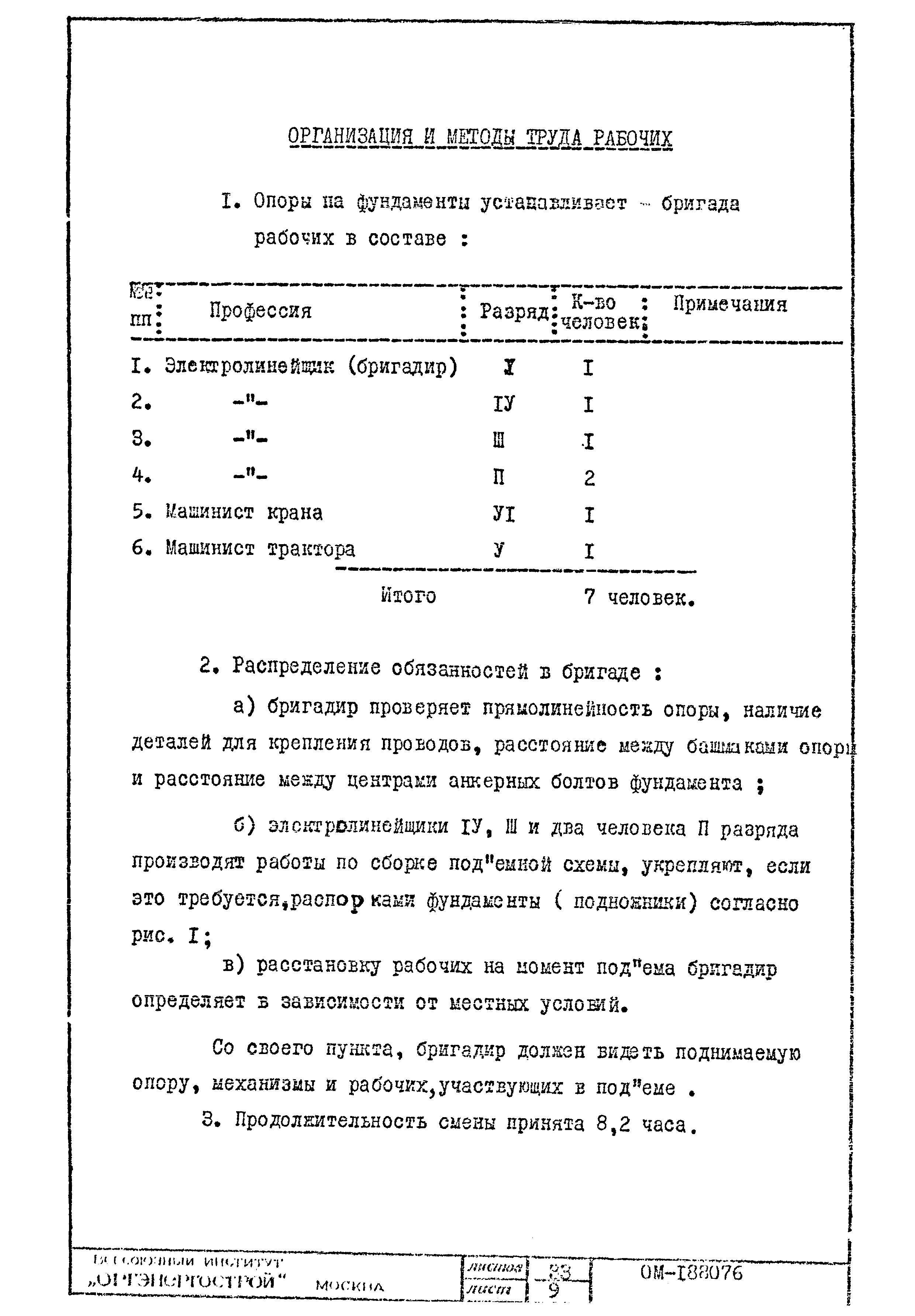 Технологическая карта К-III-25-2