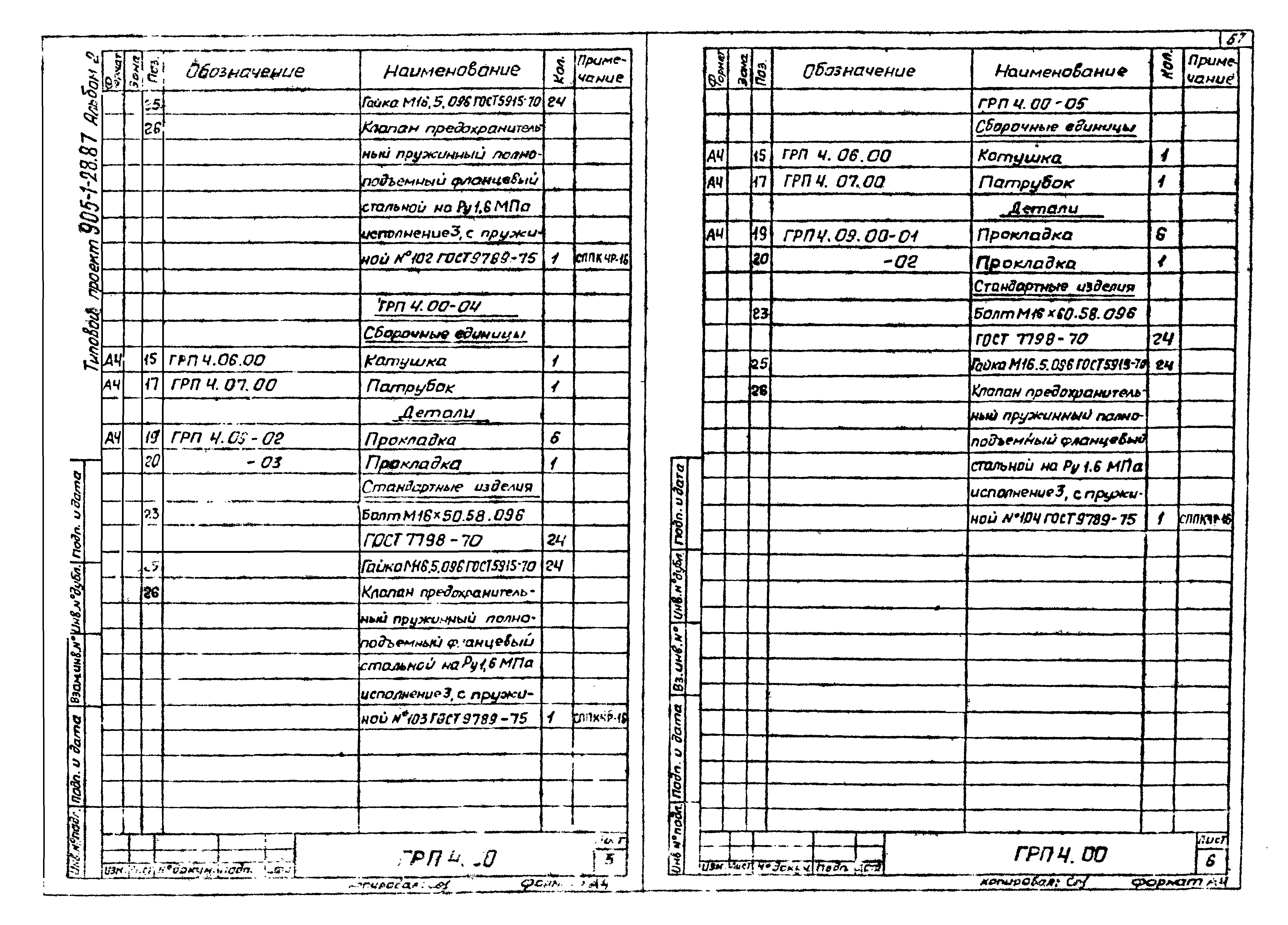 Типовой проект 905-1-29.87