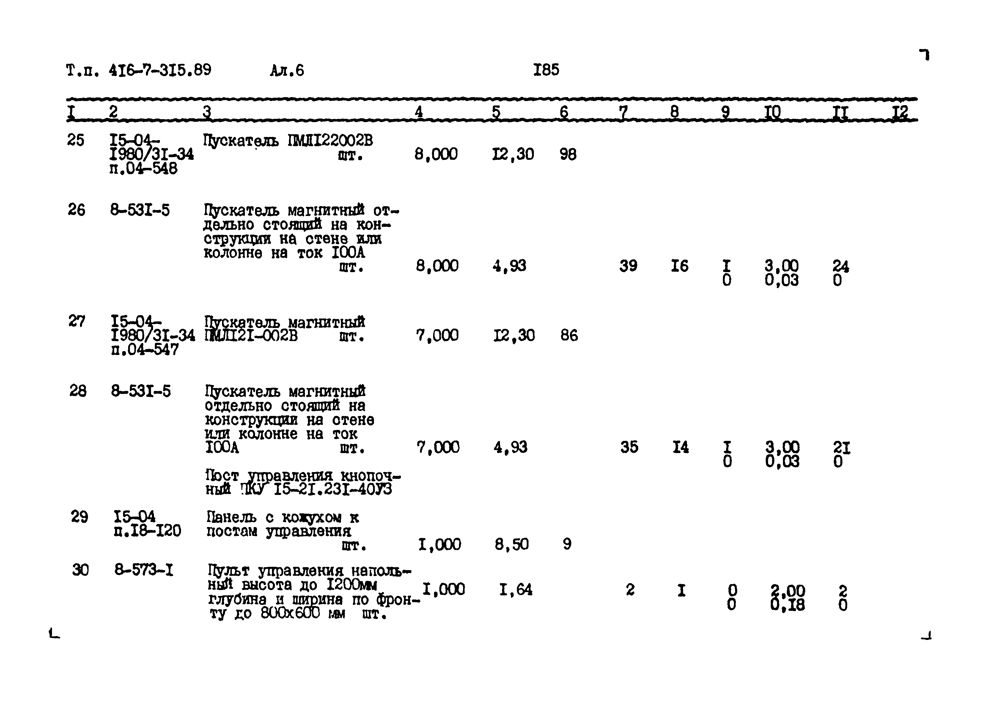 Типовой проект 416-7-315.89