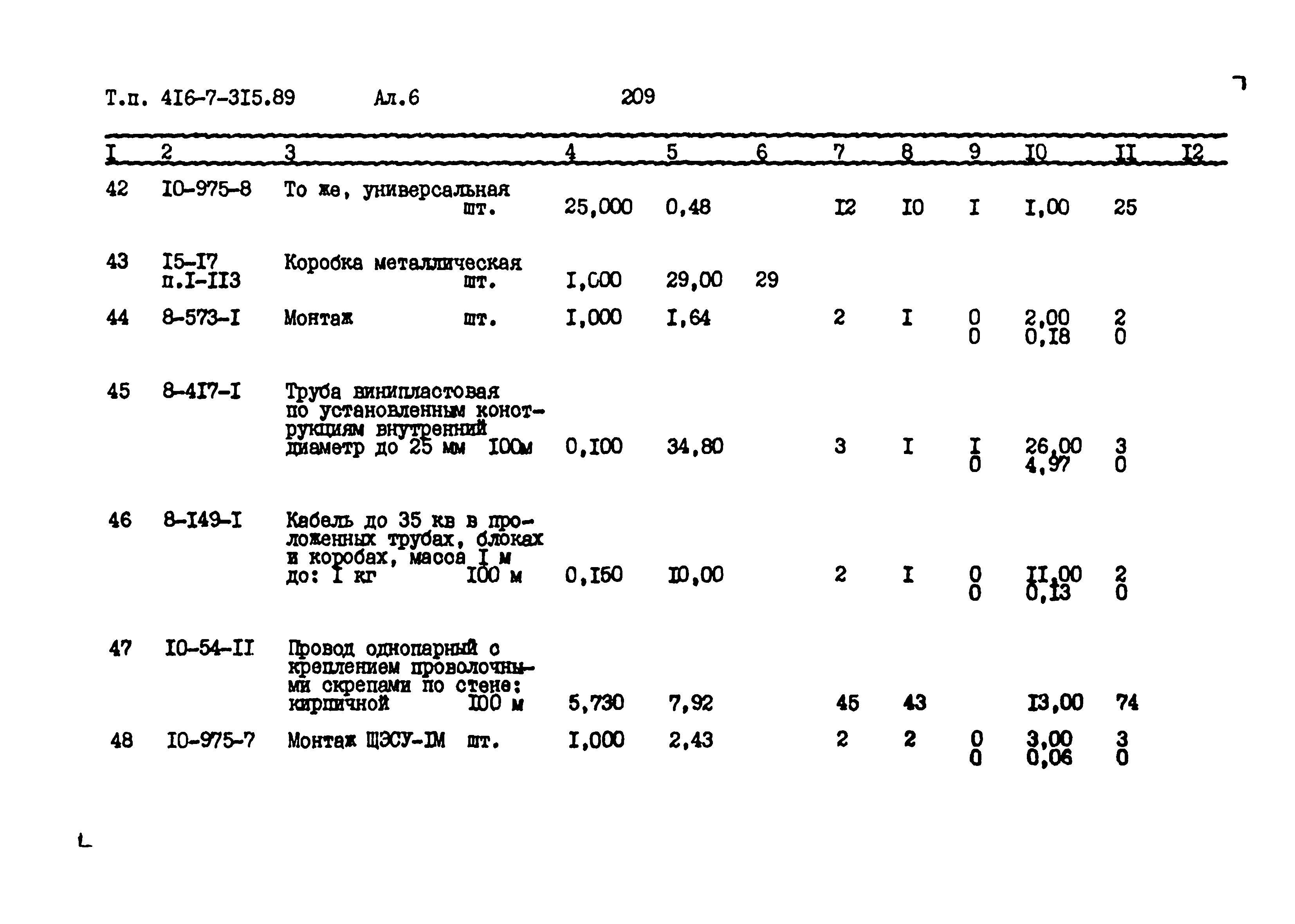 Типовой проект 416-7-315.89