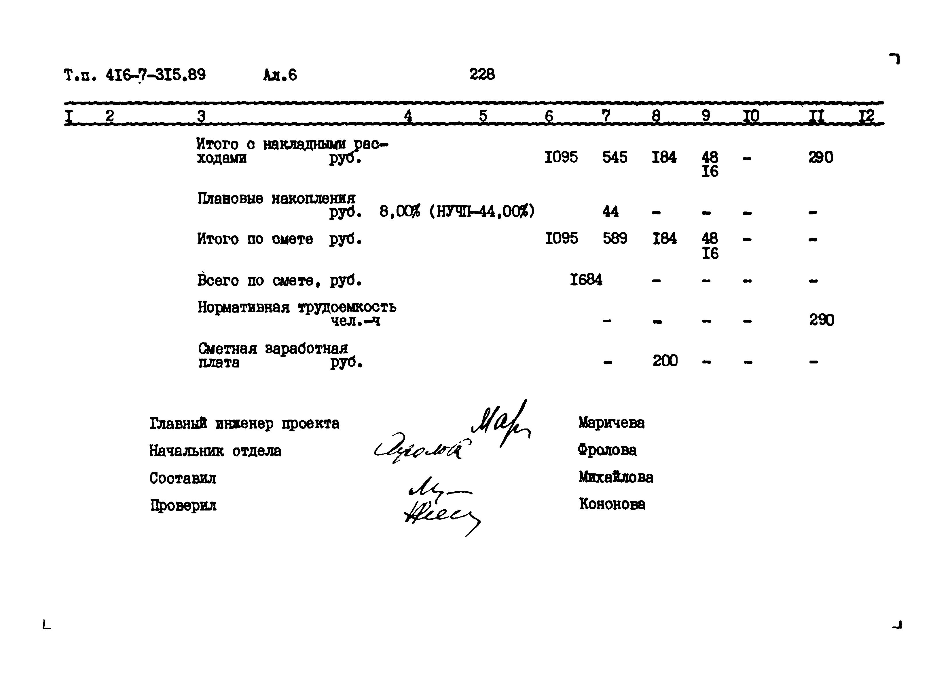 Типовой проект 416-7-315.89