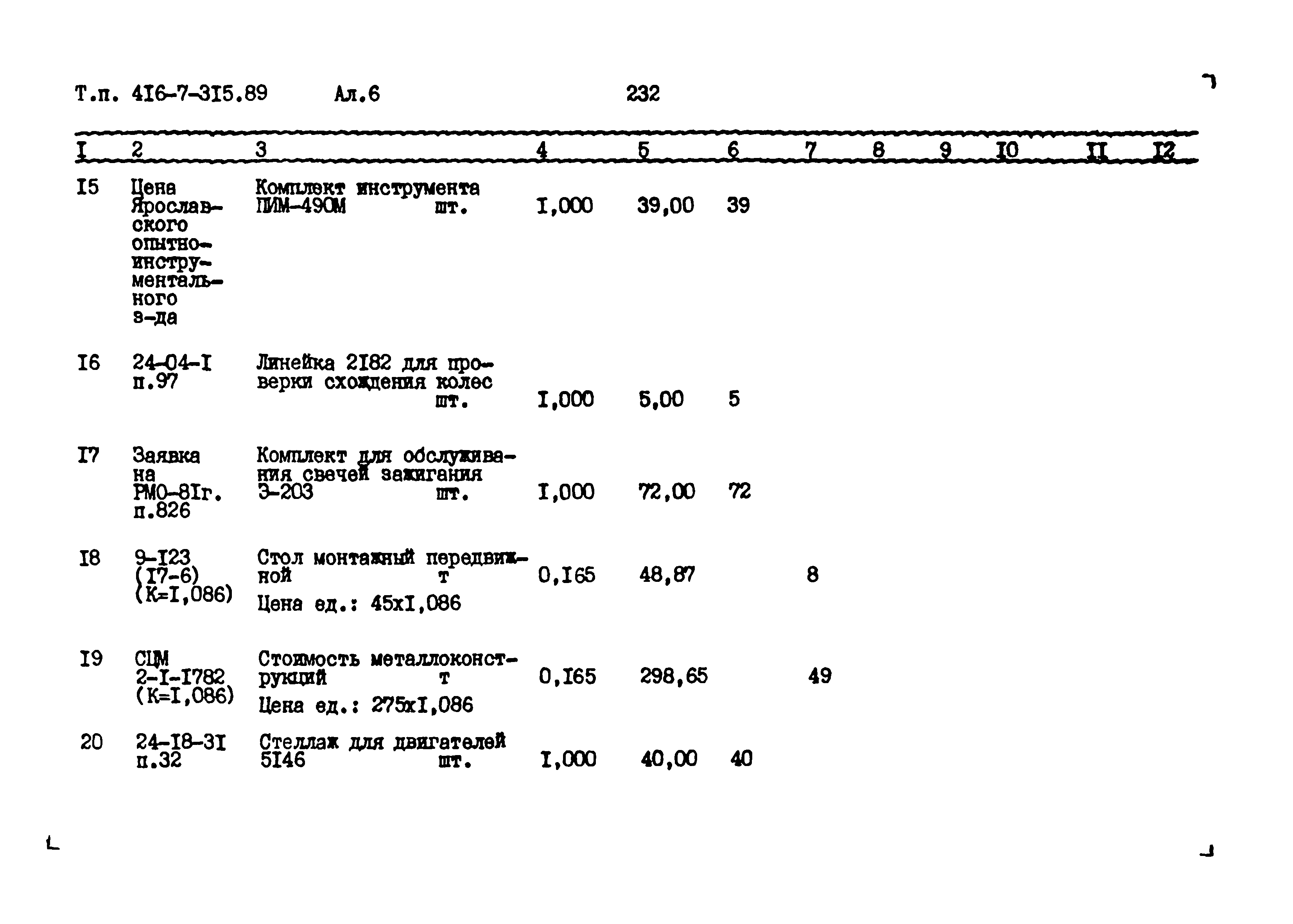 Типовой проект 416-7-315.89