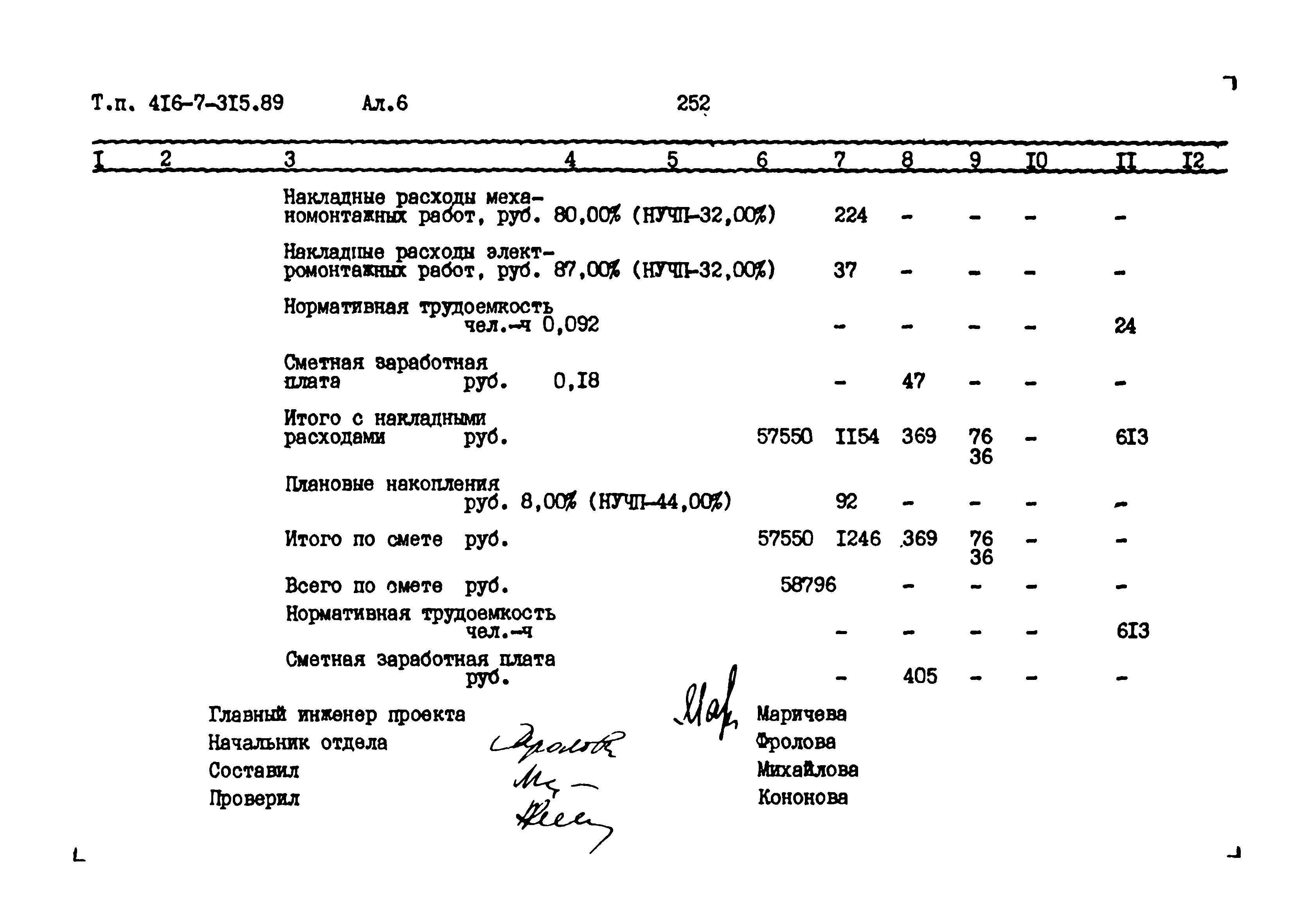 Типовой проект 416-7-315.89