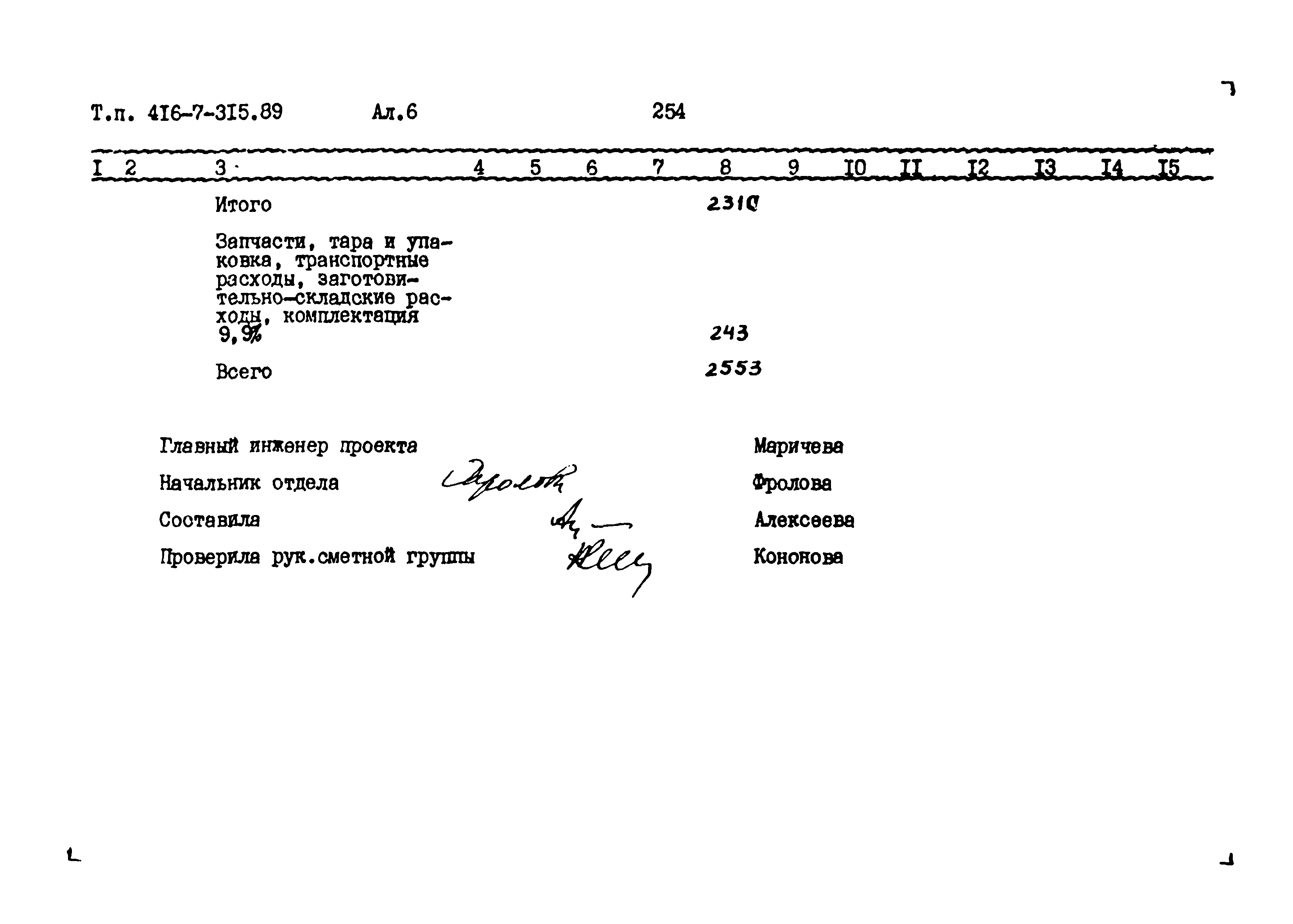 Типовой проект 416-7-315.89