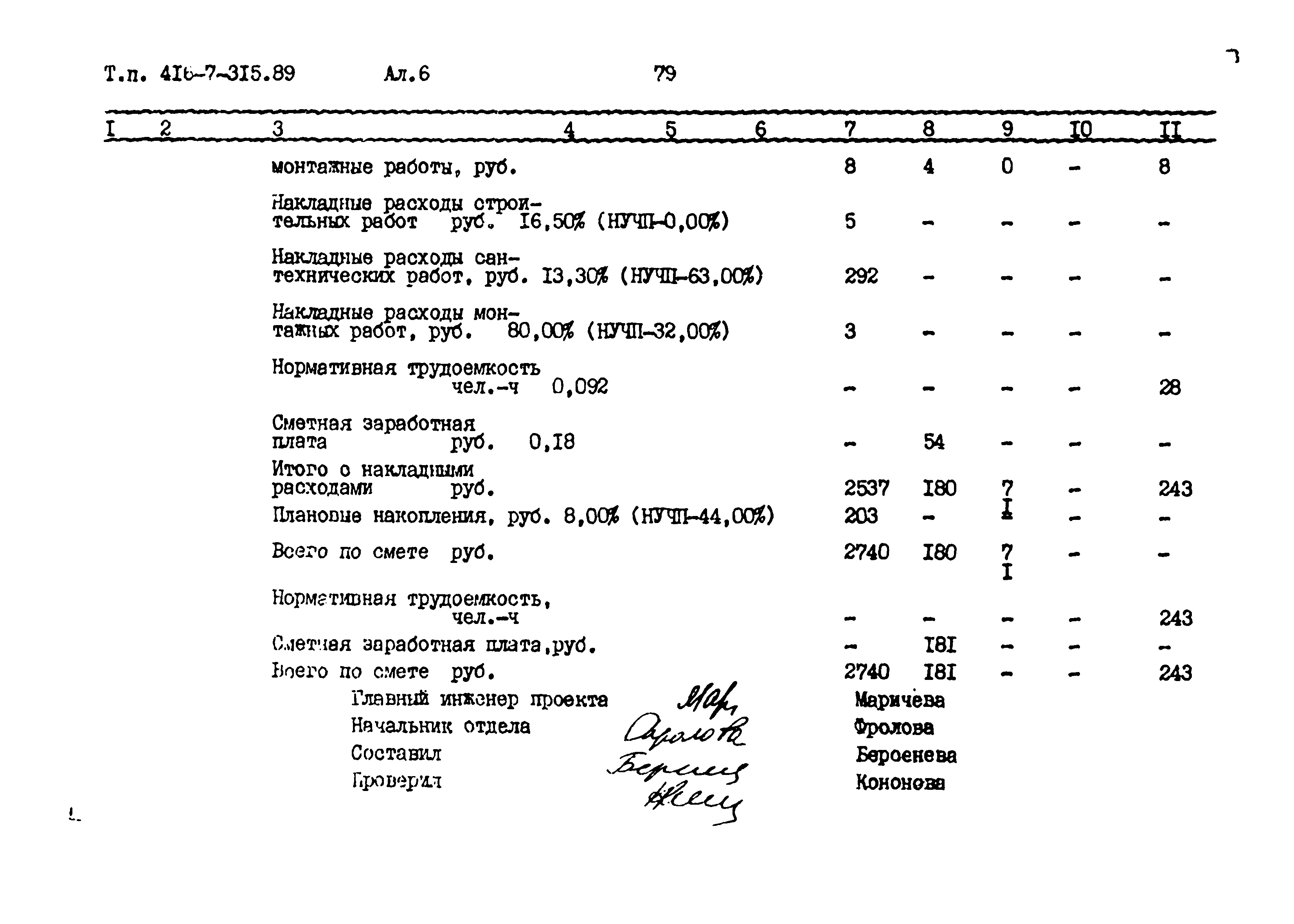 Типовой проект 416-7-315.89