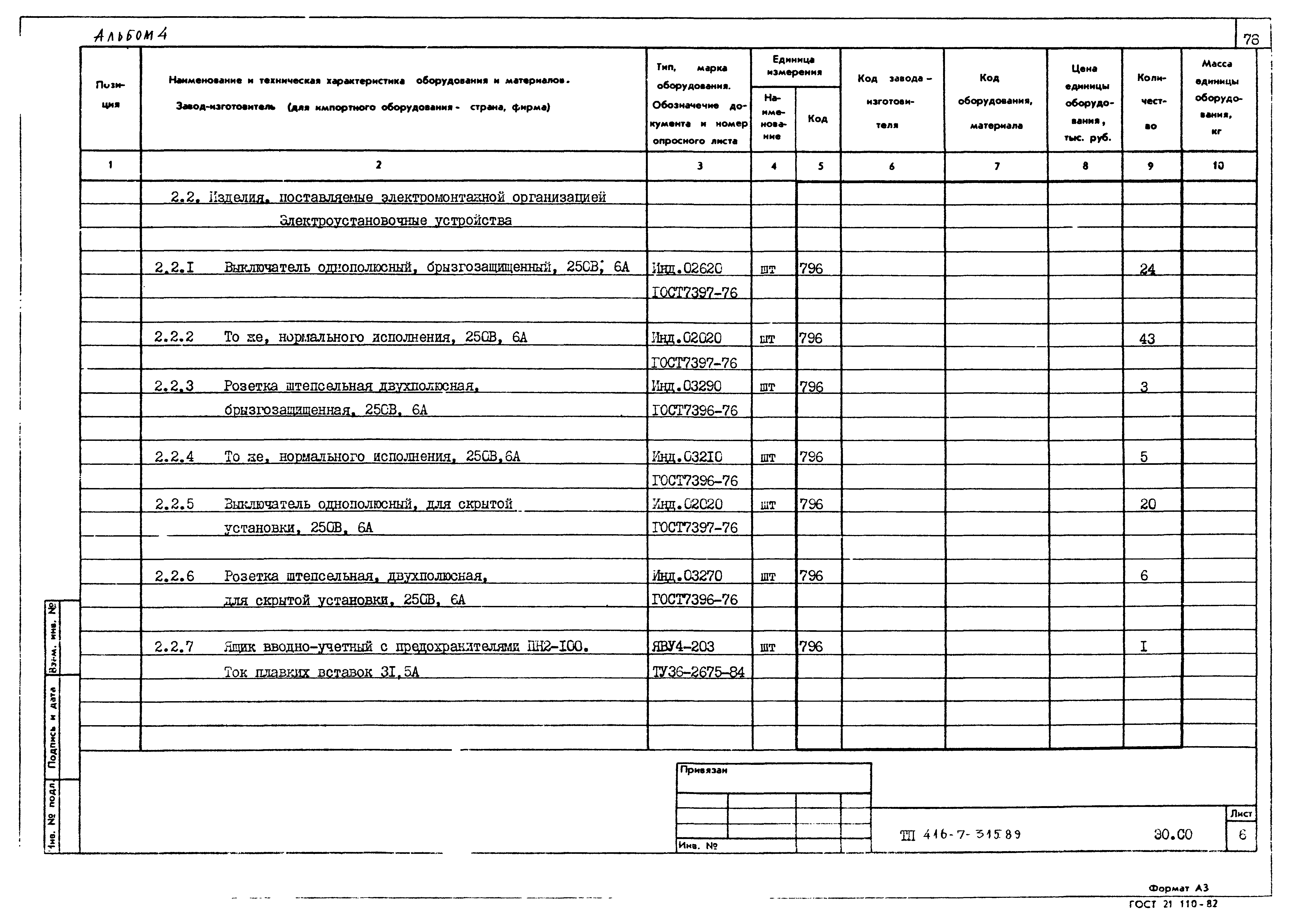Типовой проект 416-7-315.89